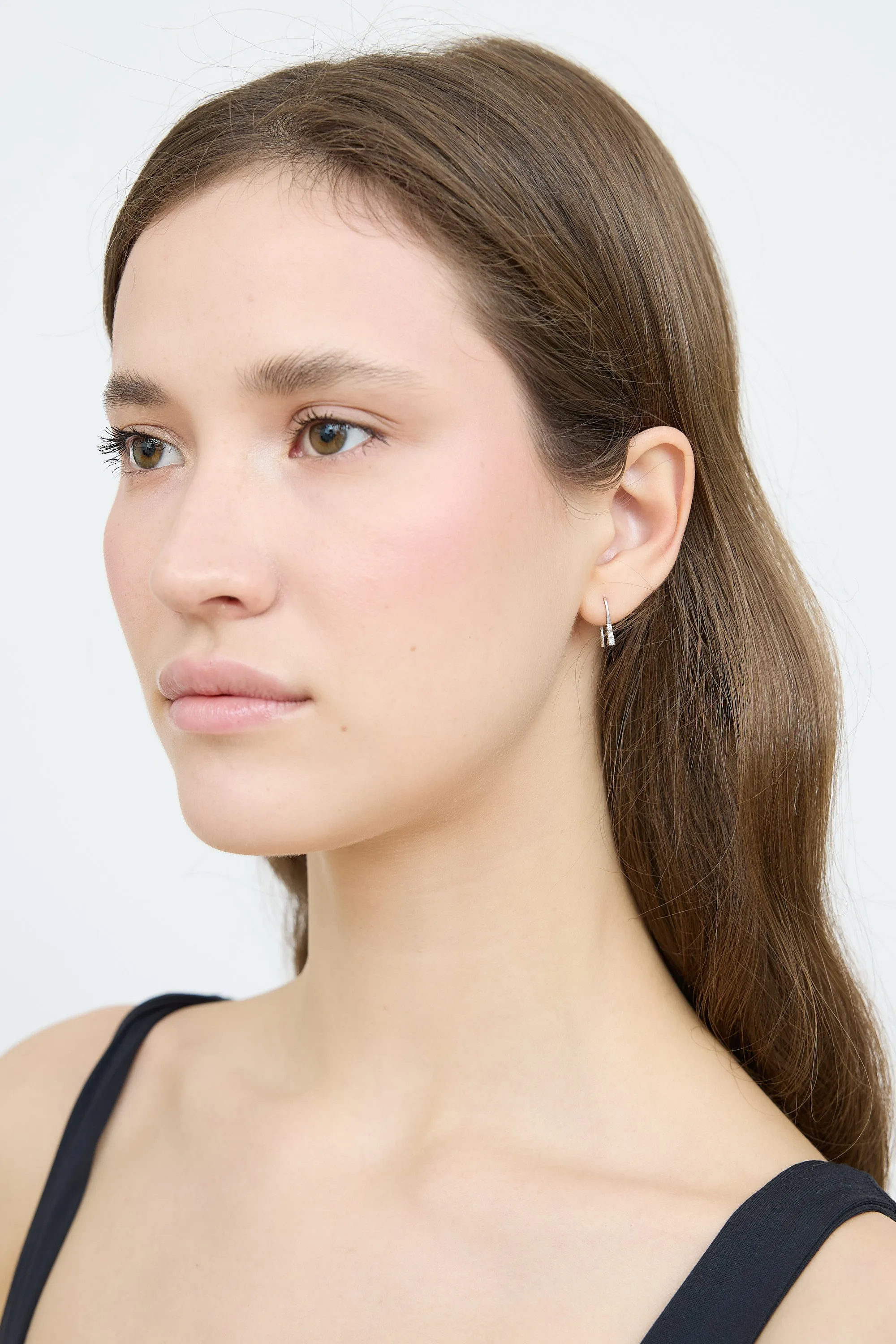 18K White Gold Diamond Earrings sold by VSP Consignment product image thumbnail 2