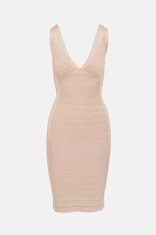 V-Neck Bandage Dress made by Herve Leger