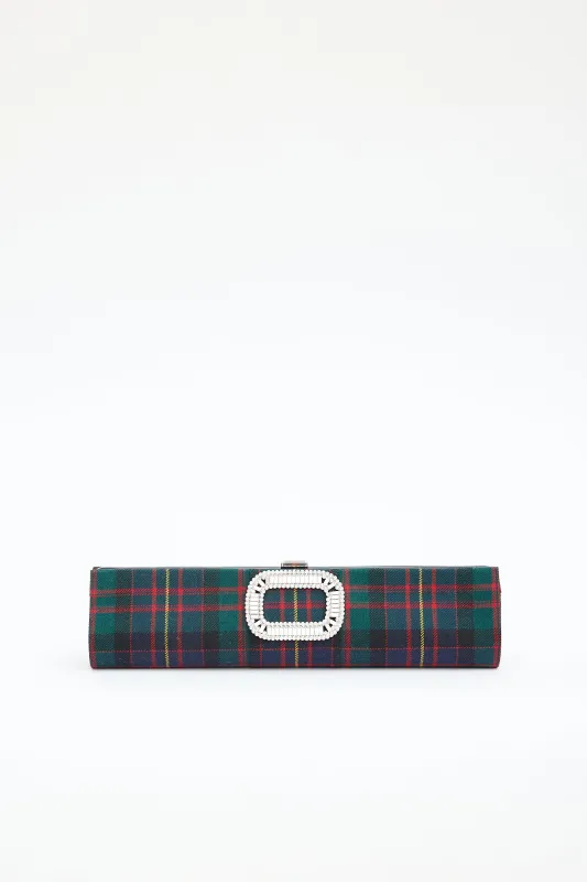 Plaid Pilgrim Buckle Tube Clutch sold by VSP Consignment