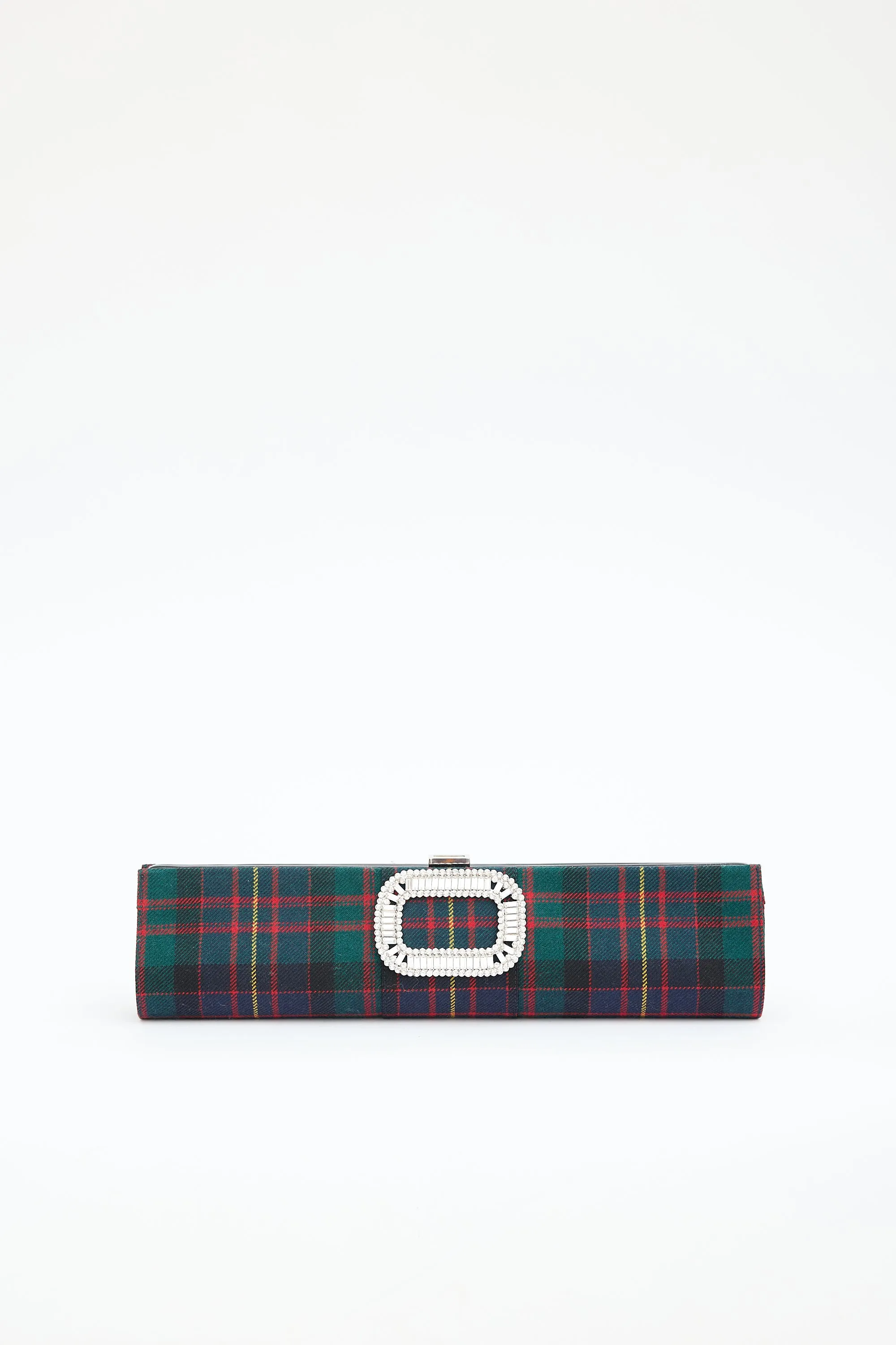 Plaid Pilgrim Buckle Tube Clutch sold by VSP Consignment