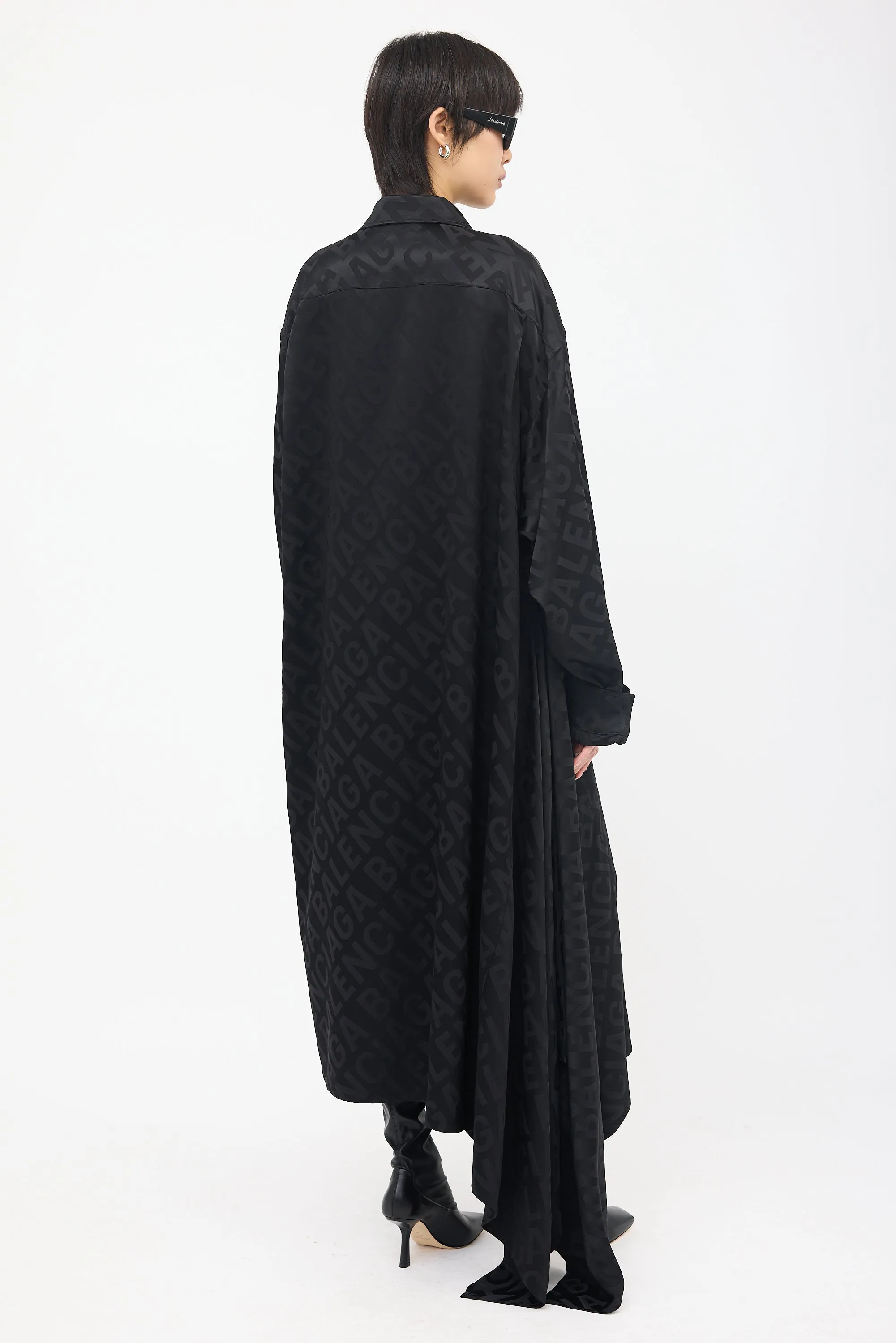 Satin Logo Shirt Dress sold by VSP Consignment product image thumbnail 4