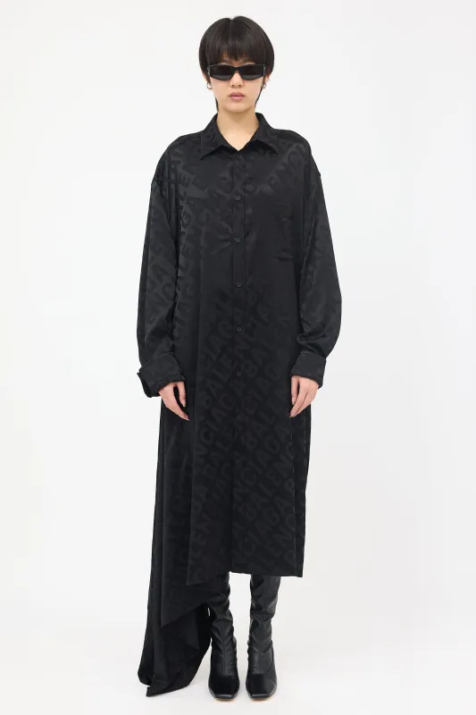 Satin Logo Shirt Dress sold by VSP Consignment