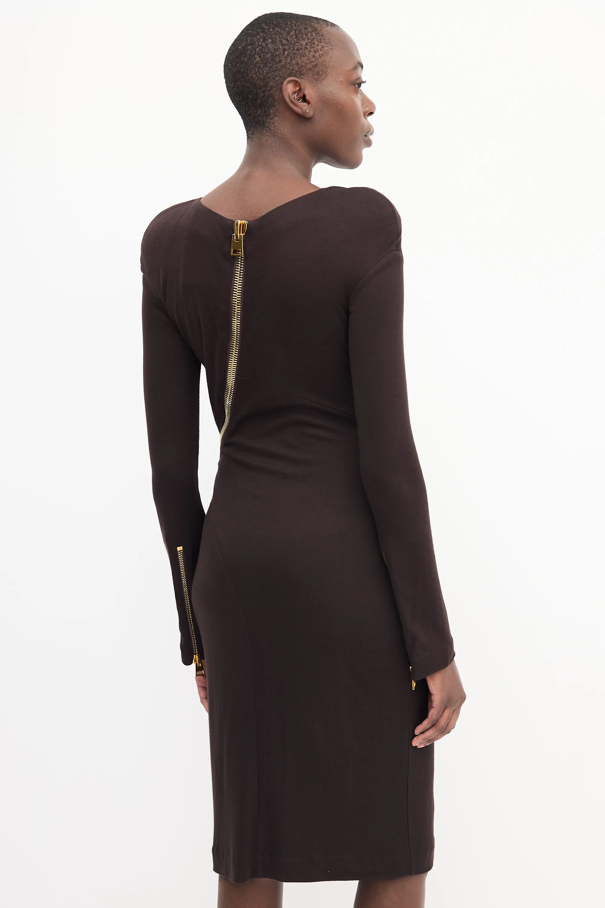 Draped Zip Dress sold by VSP Consignment product image thumbnail 5