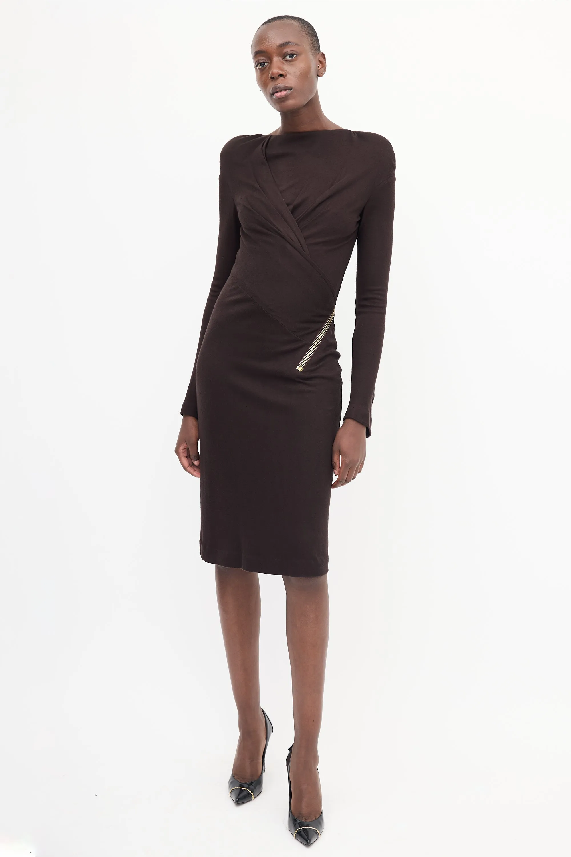 Draped Zip Dress sold by VSP Consignment