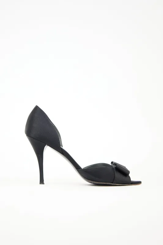 Satin Bow Pump sold by VSP Consignment
