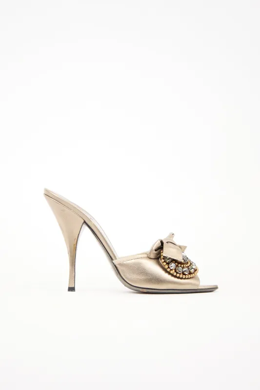 Leather Embellished Sandal sold by VSP Consignment