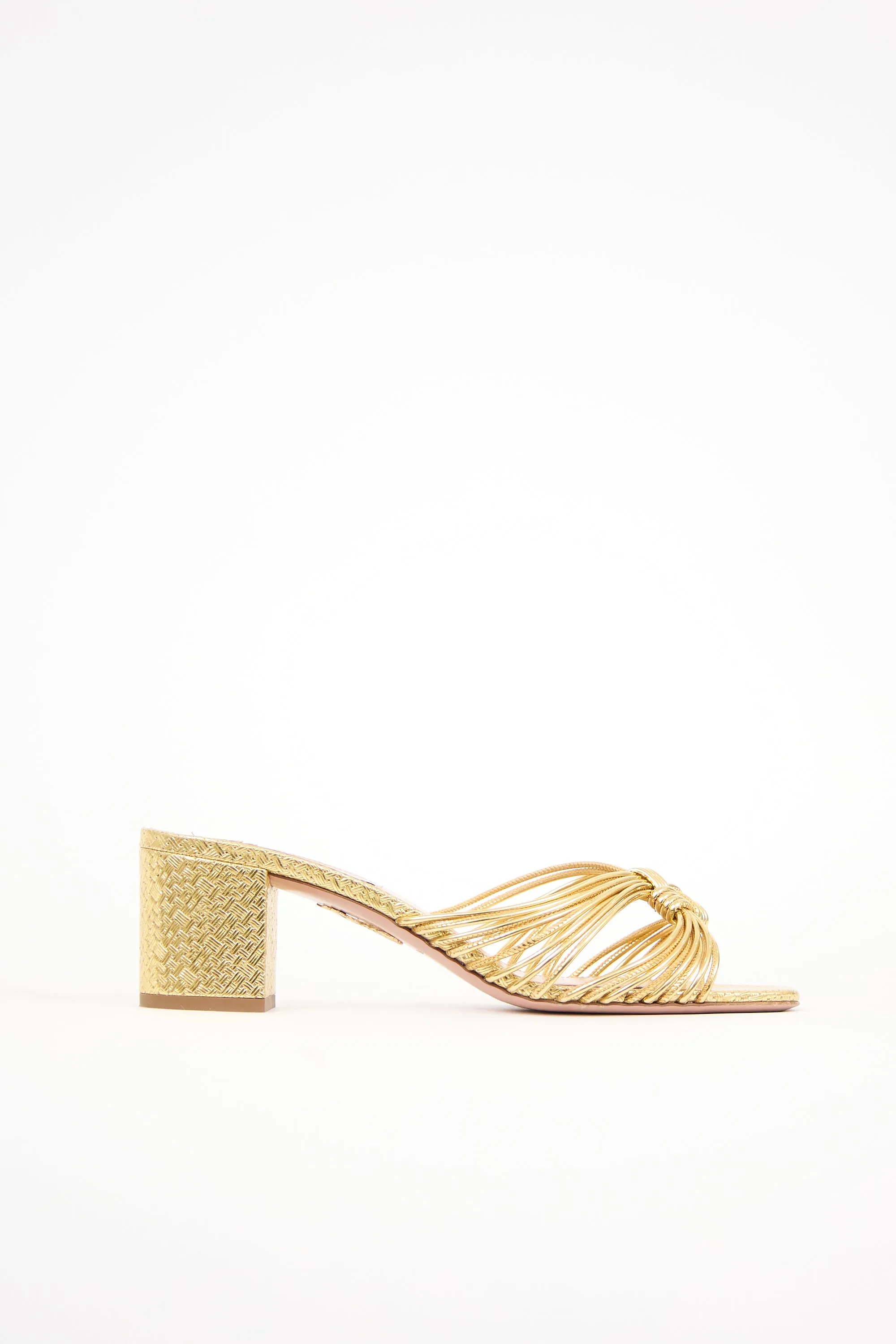 Metallic Leather Club Sandal sold by VSP Consignment