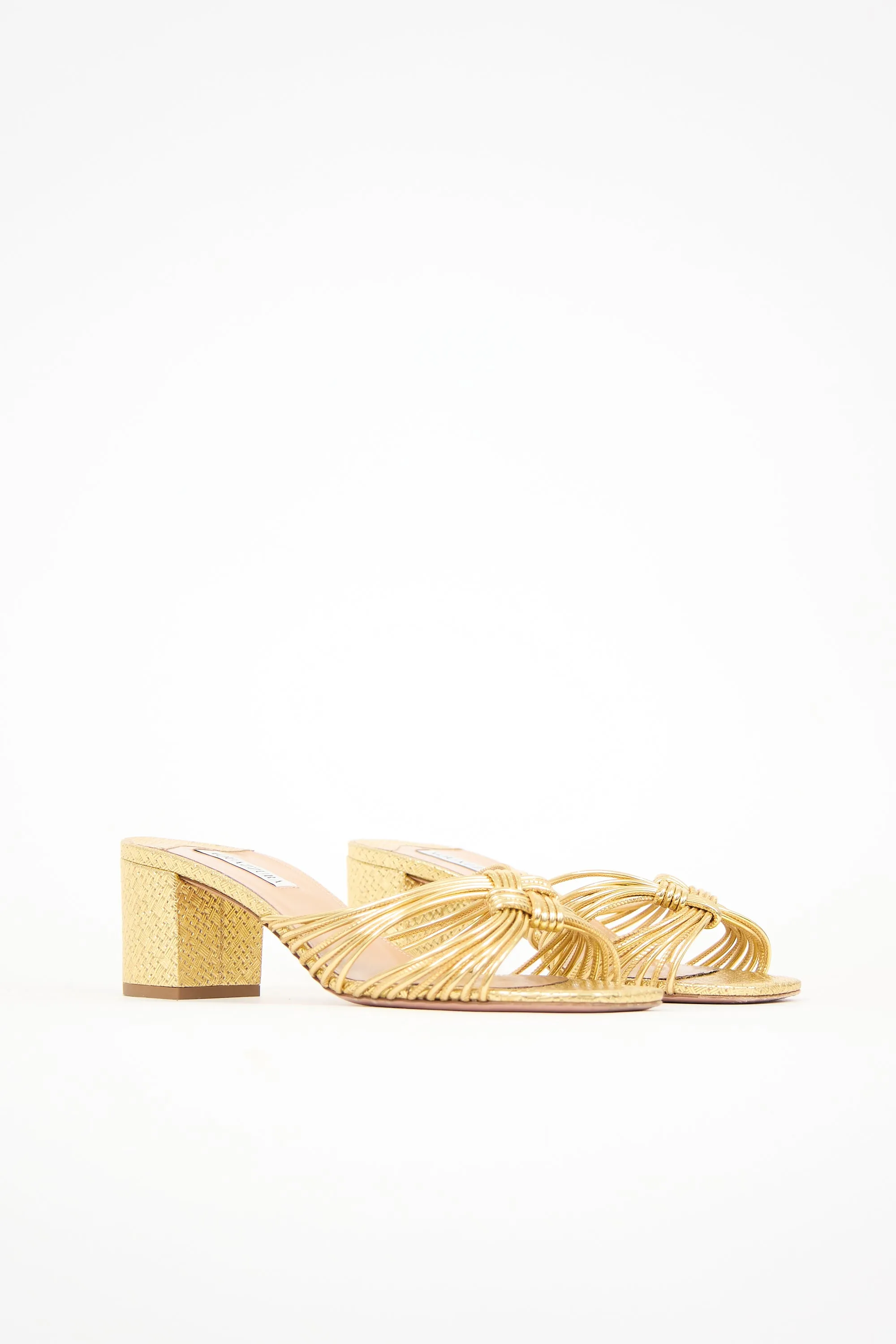 Metallic Leather Club Sandal sold by VSP Consignment product image thumbnail 2