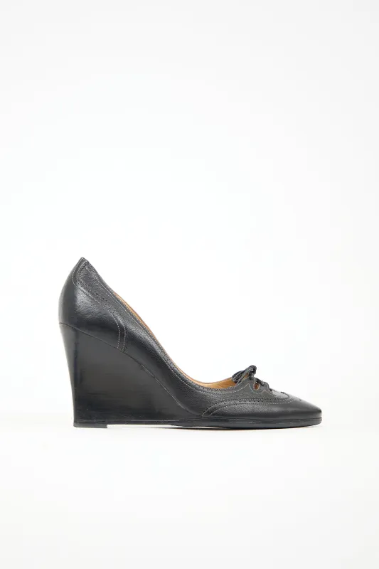 Leather Wedge Heel sold by VSP Consignment