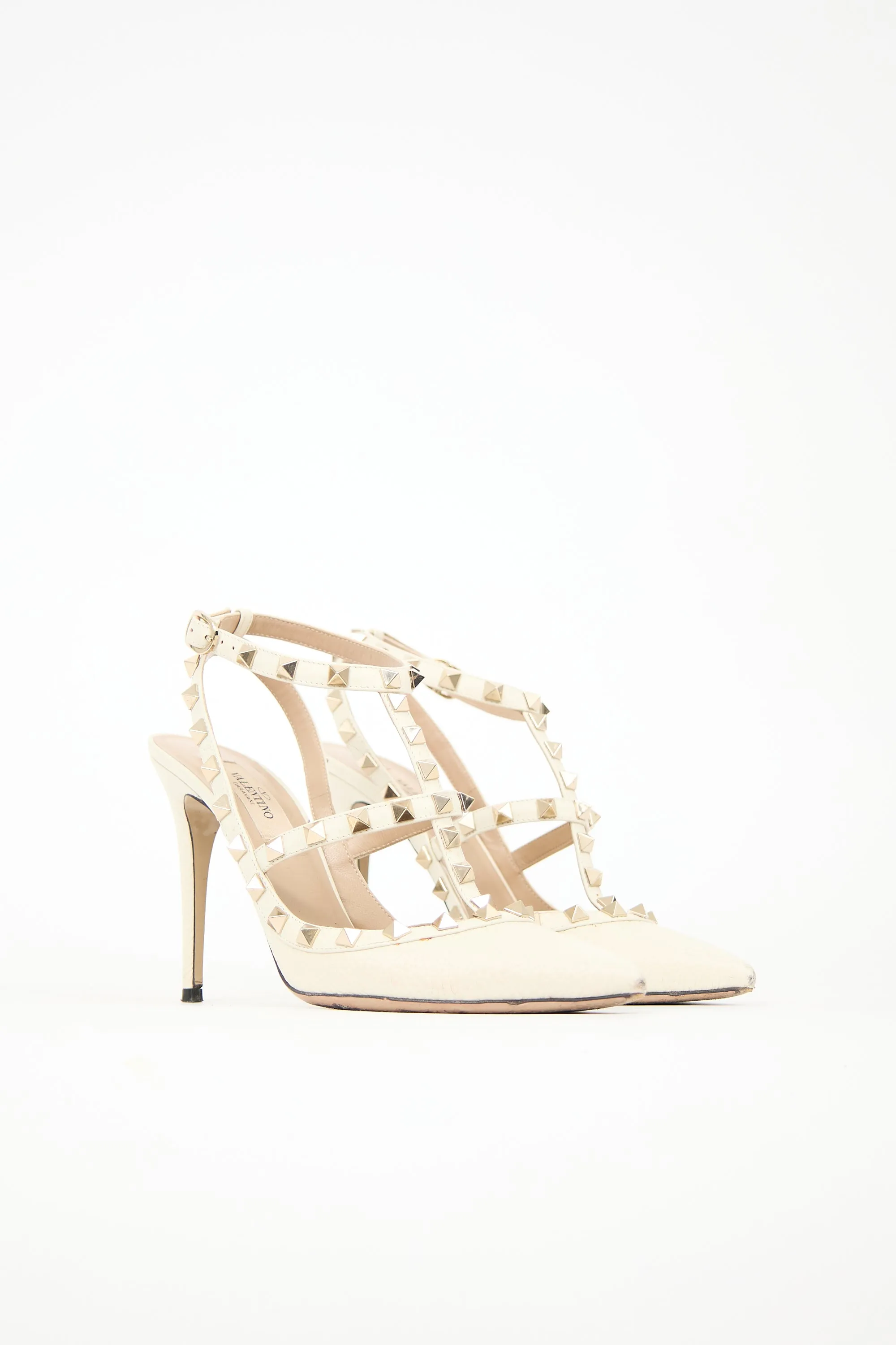 Leather Rockstud Cage Pump sold by VSP Consignment product image thumbnail 2