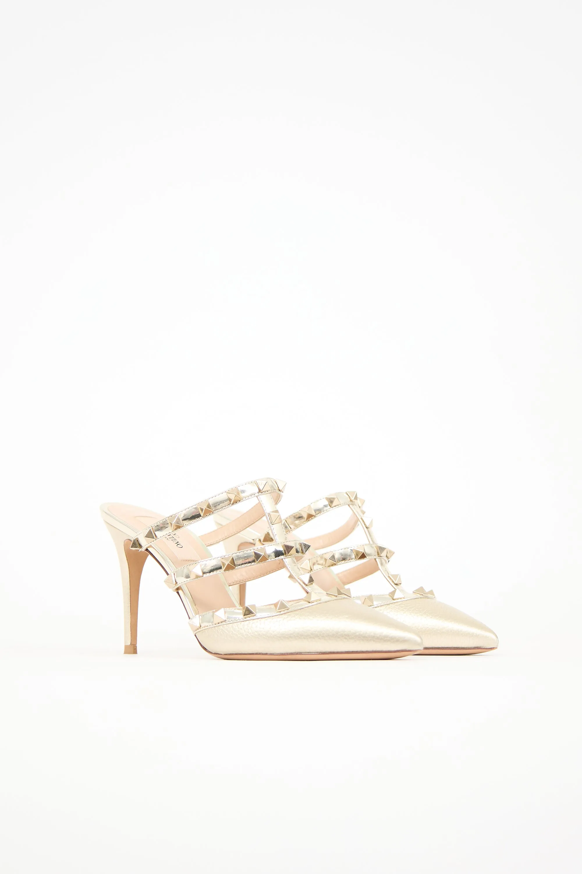 Leather Rockstud Cage Mule sold by VSP Consignment product image thumbnail 2