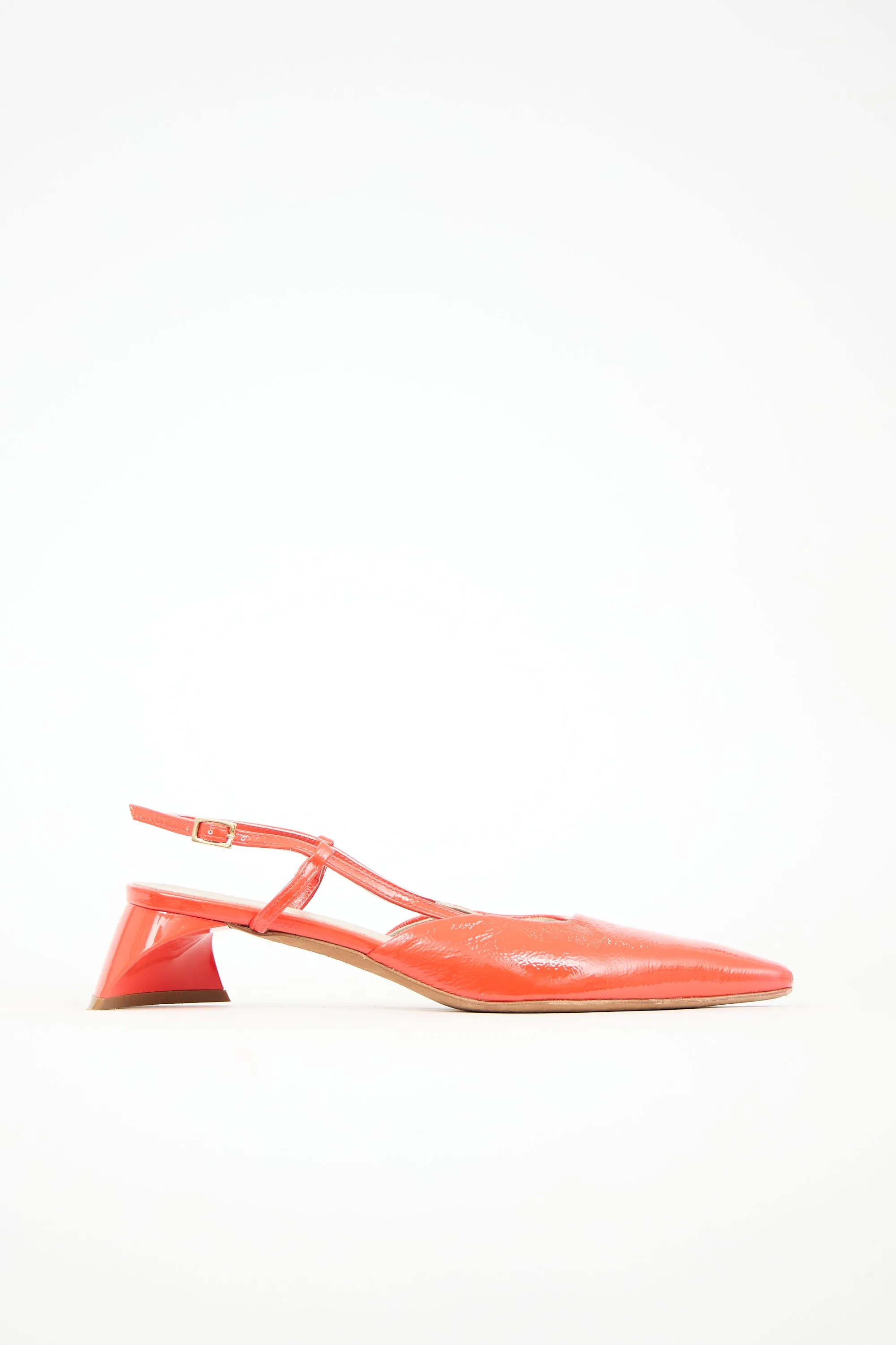 Patent Oscar Slingback Pump sold by VSP Consignment