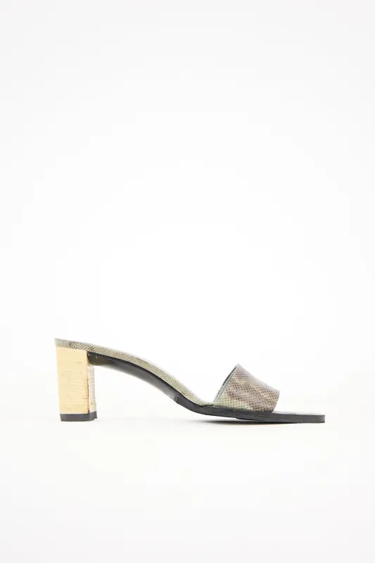 Embossed Leather Sandal sold by VSP Consignment