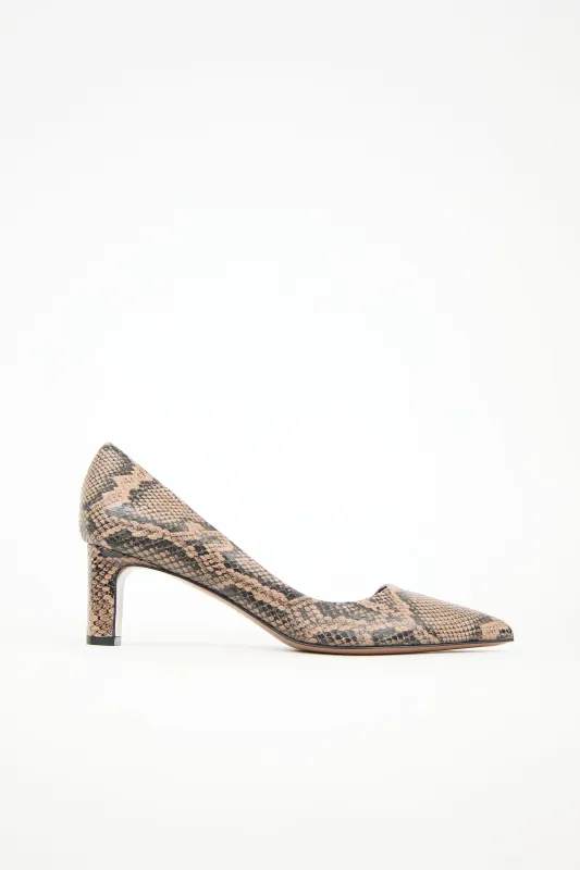 Embossed Leather Carmiano Pump sold by VSP Consignment