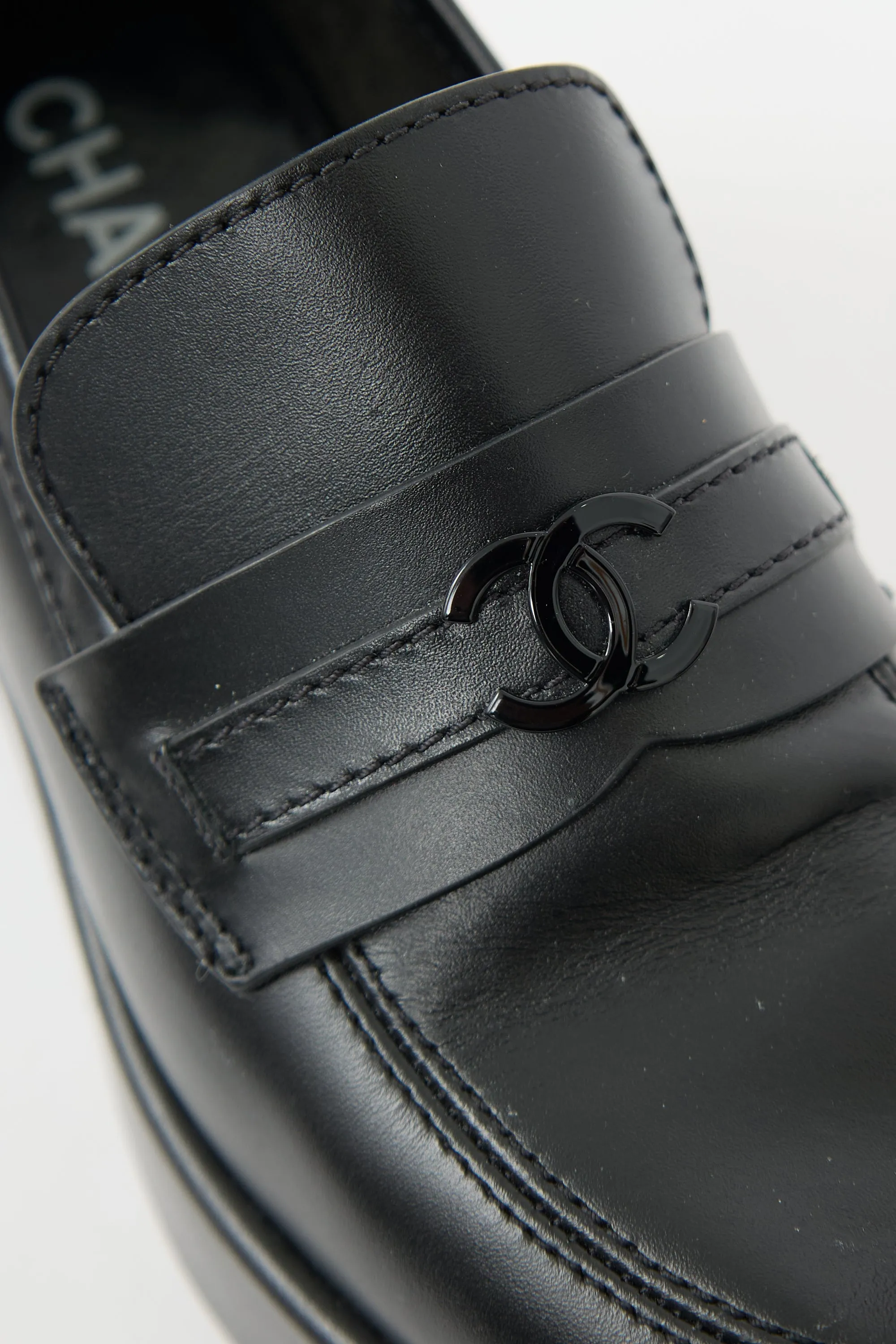 Leather CC Platform Loafer sold by VSP Consignment product image thumbnail 2