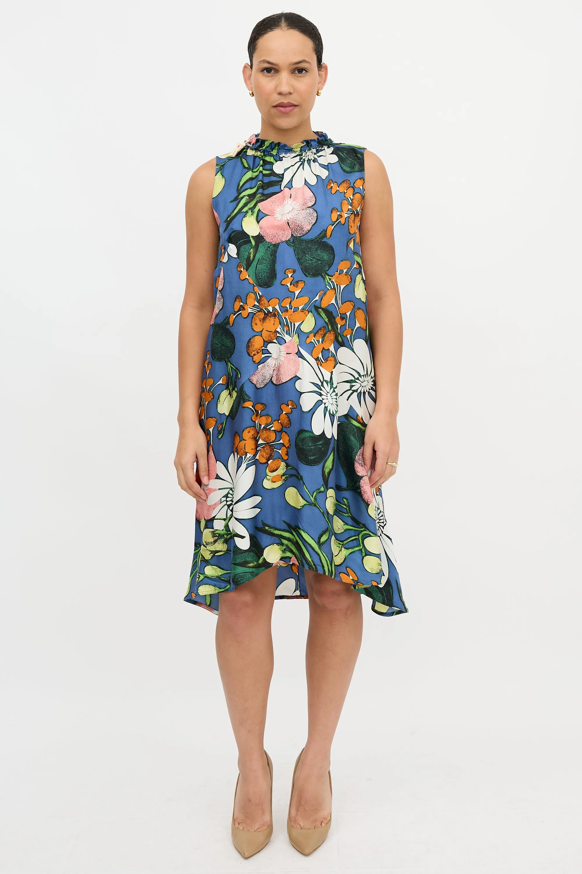 Silk Floral Dress sold by VSP Consignment product image thumbnail 2