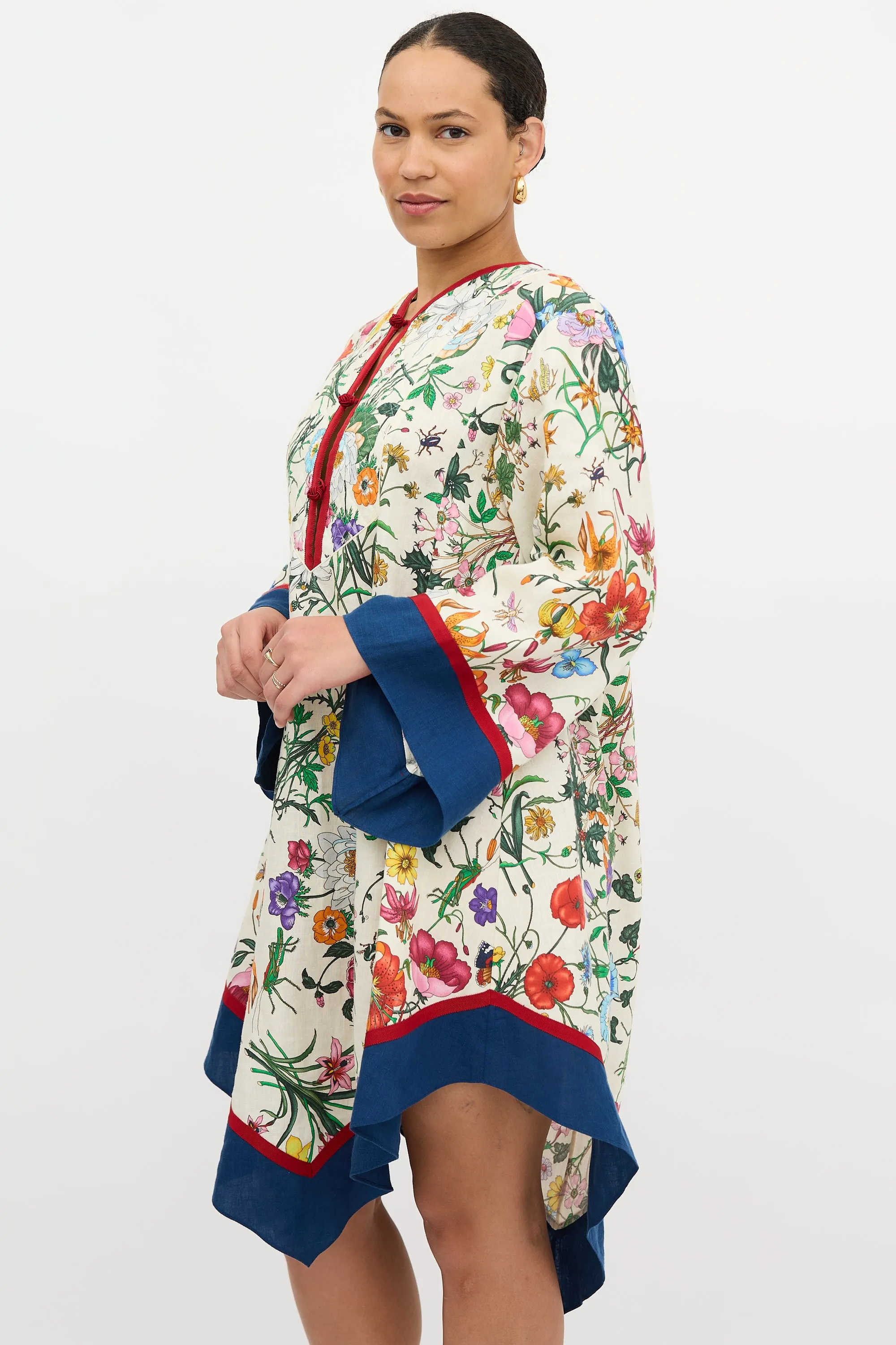 Linen Floral Asymmetric Dress sold by VSP Consignment product image thumbnail 3