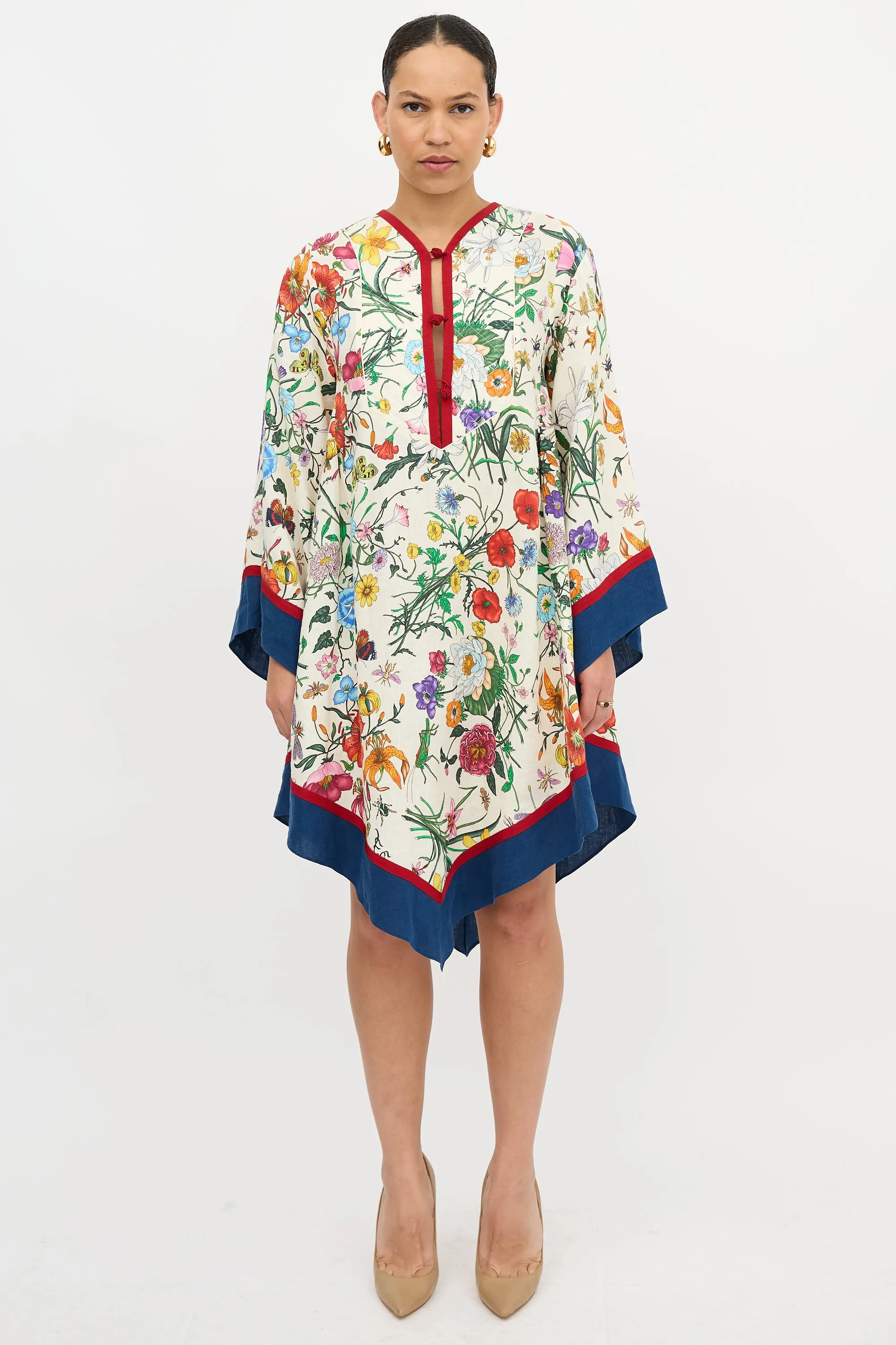 Linen Floral Asymmetric Dress sold by VSP Consignment product image thumbnail 2