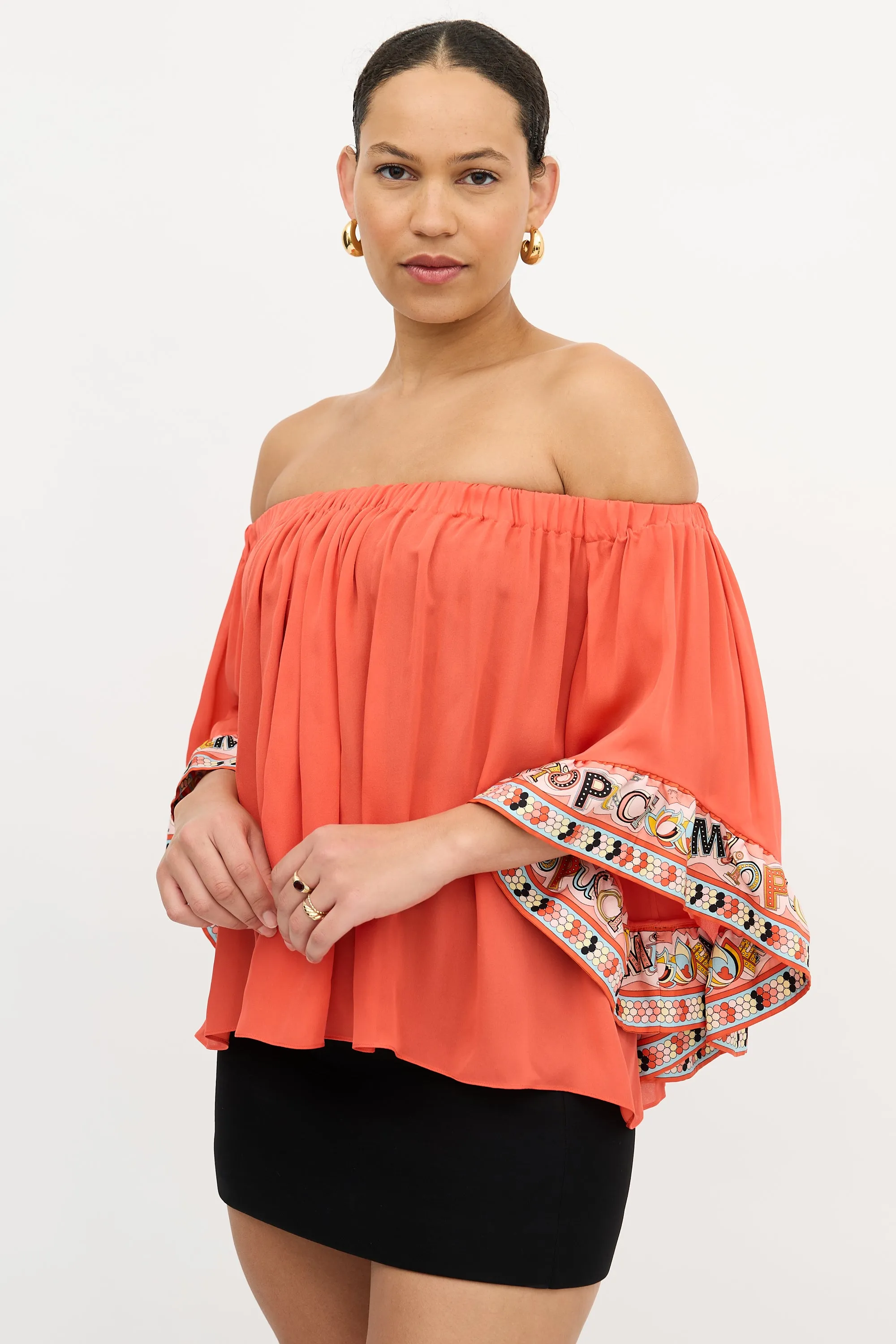 Silk Off The Shoulder Top sold by VSP Consignment product image thumbnail 3