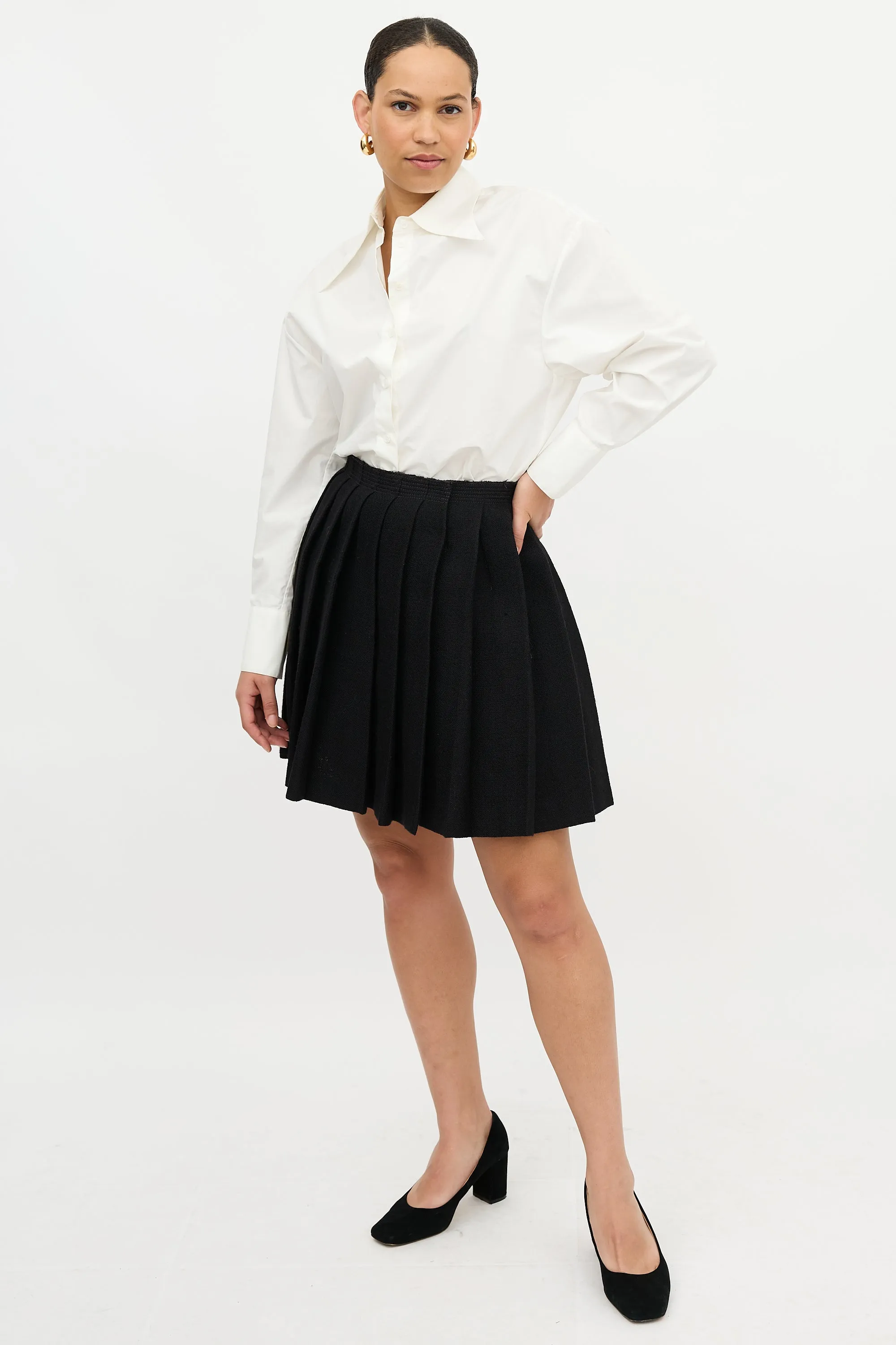Wool Pleated Skirt sold by VSP Consignment product image thumbnail 2