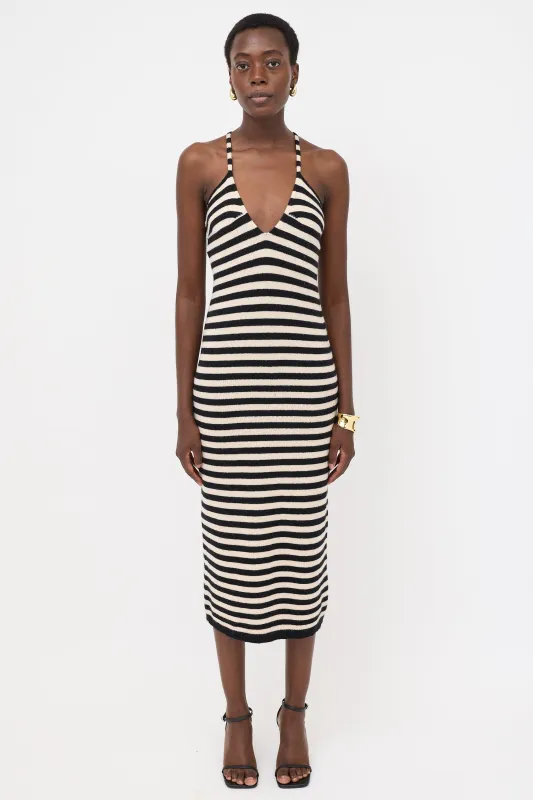 Cashmere Striped Georgia Dress made by KHAITE