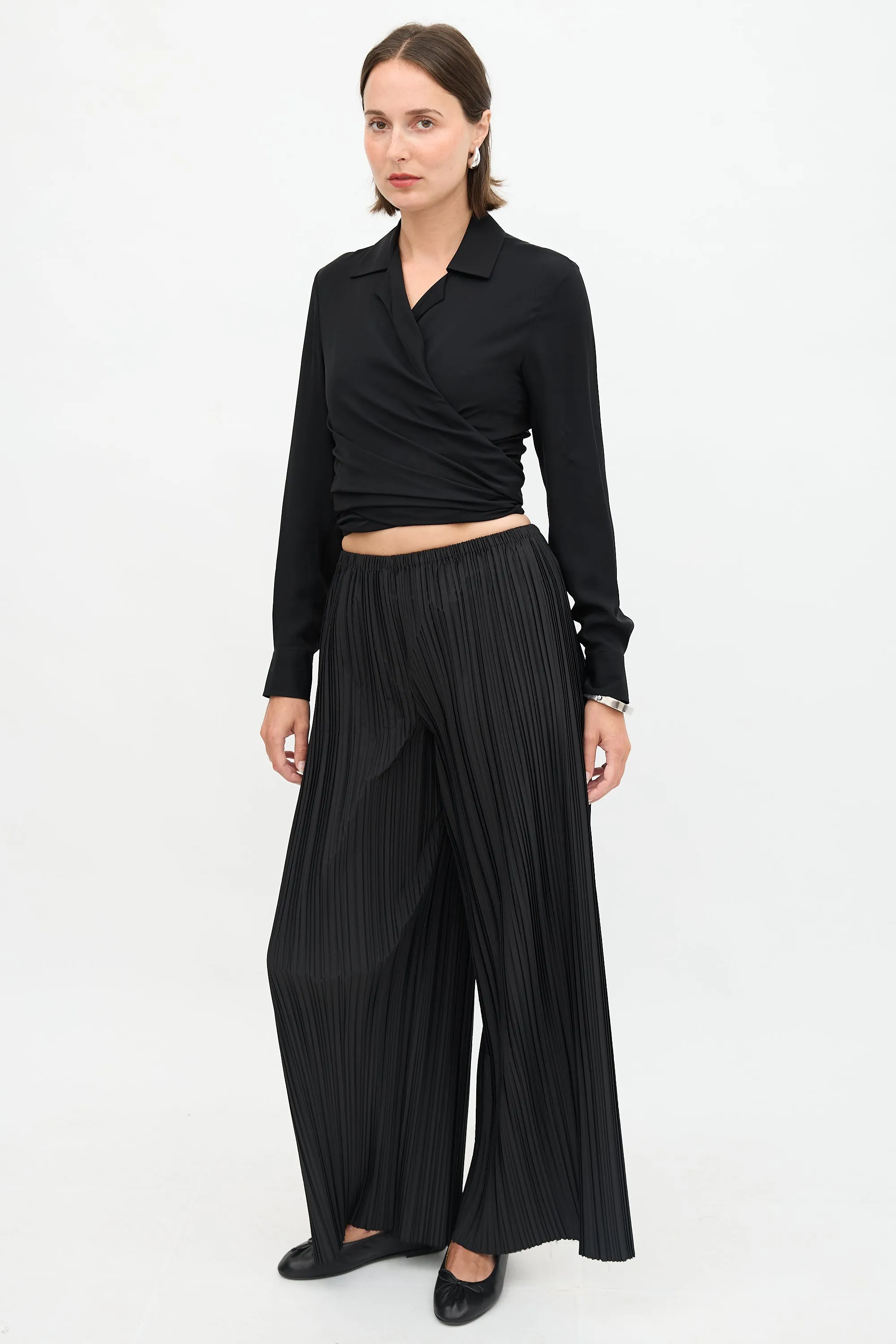 Satin Pleated Gala Trouser sold by VSP Consignment product image thumbnail 2