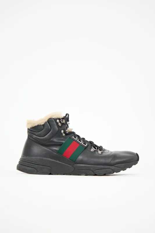 Leather & Shearling Sneaker sold by VSP Consignment