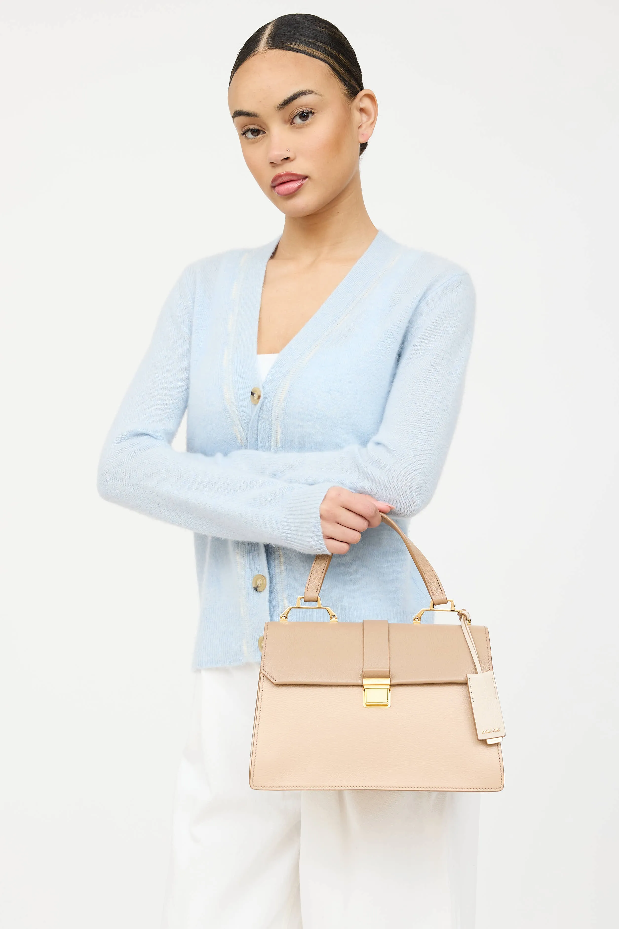 Leather Madras Top Flap Bag sold by VSP Consignment product image thumbnail 5