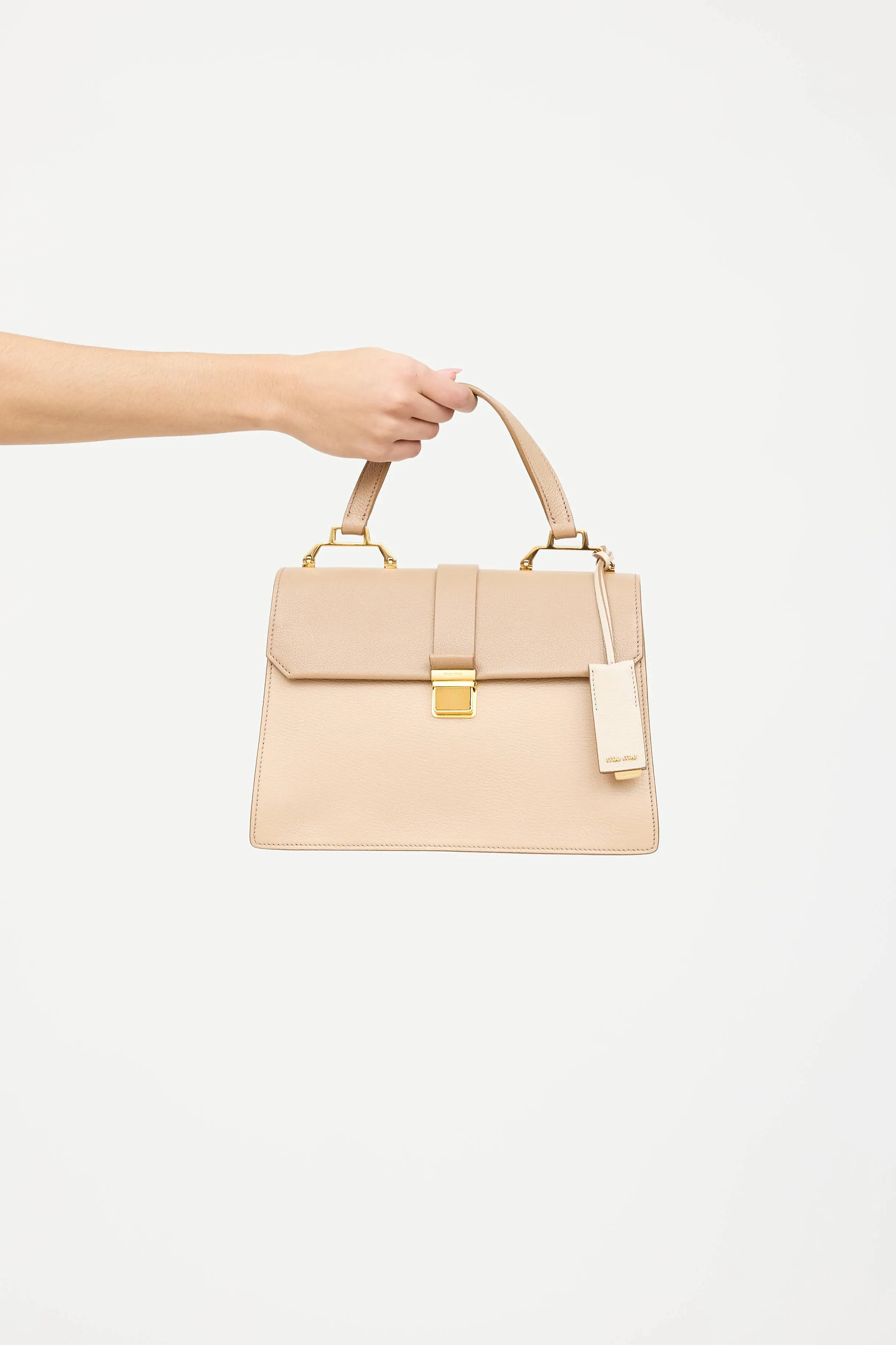 Leather Madras Top Flap Bag sold by VSP Consignment