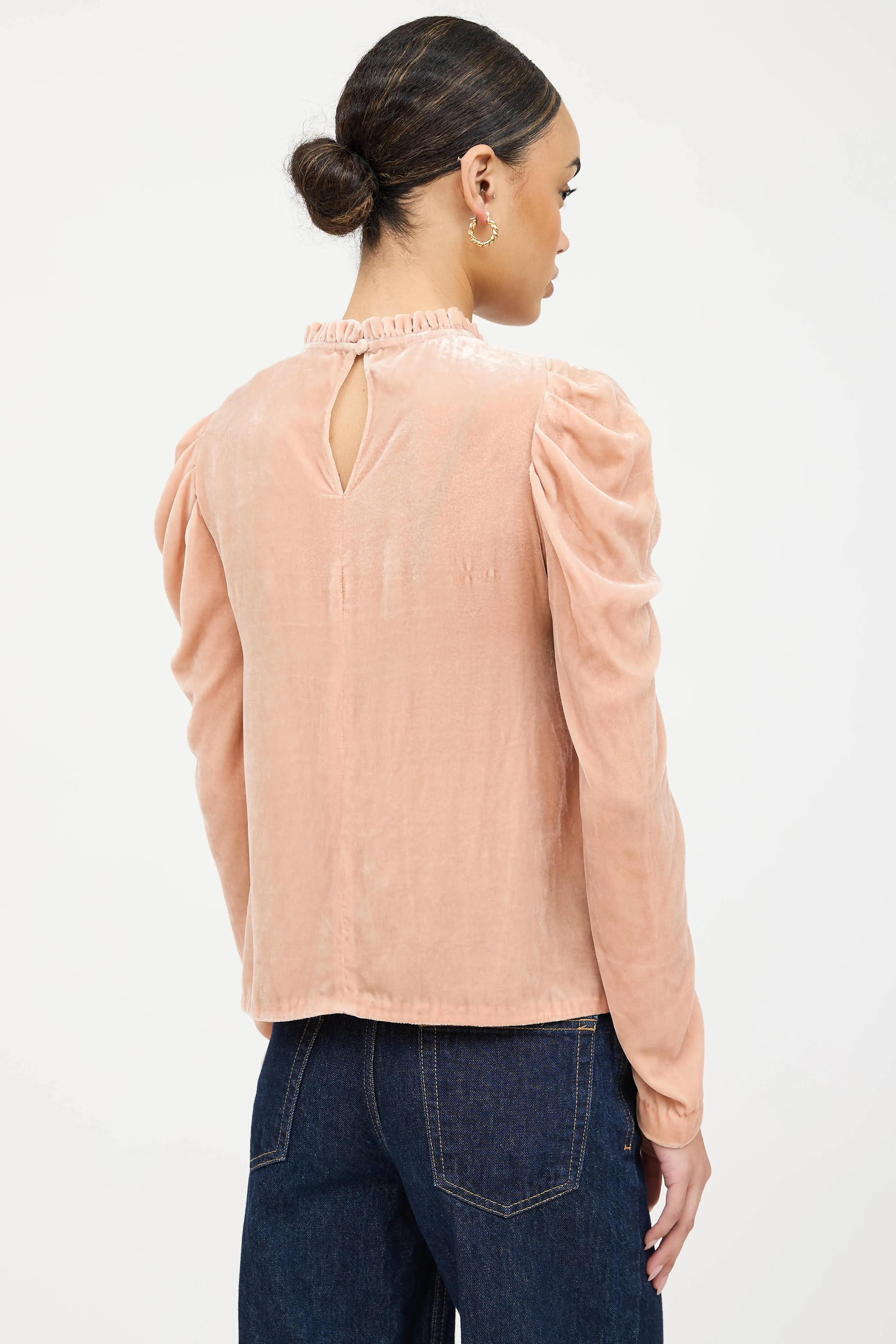 Velvet Ruffled Longsleeve Top sold by VSP Consignment product image thumbnail 5