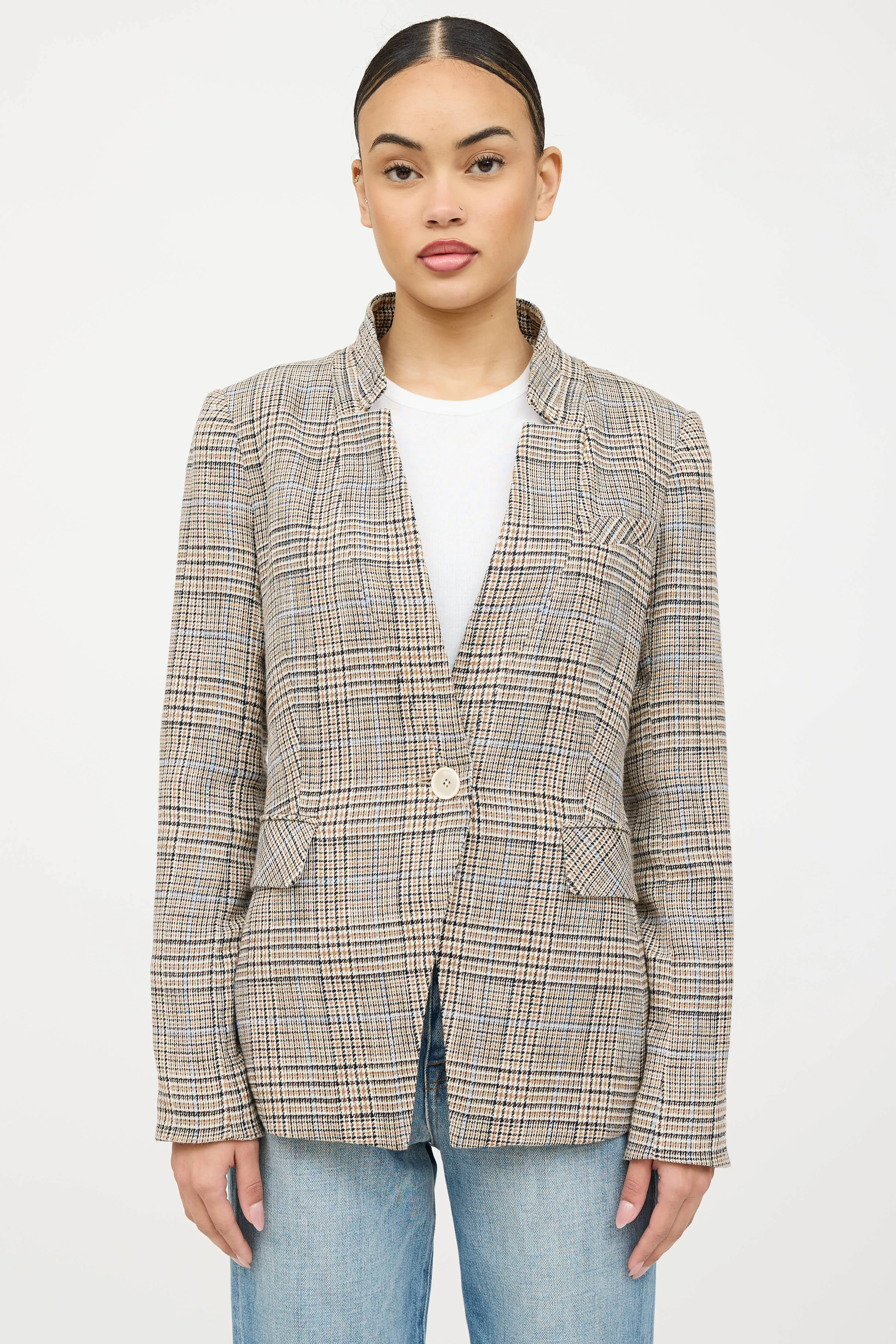 Plaid Woven Blazer sold by VSP Consignment