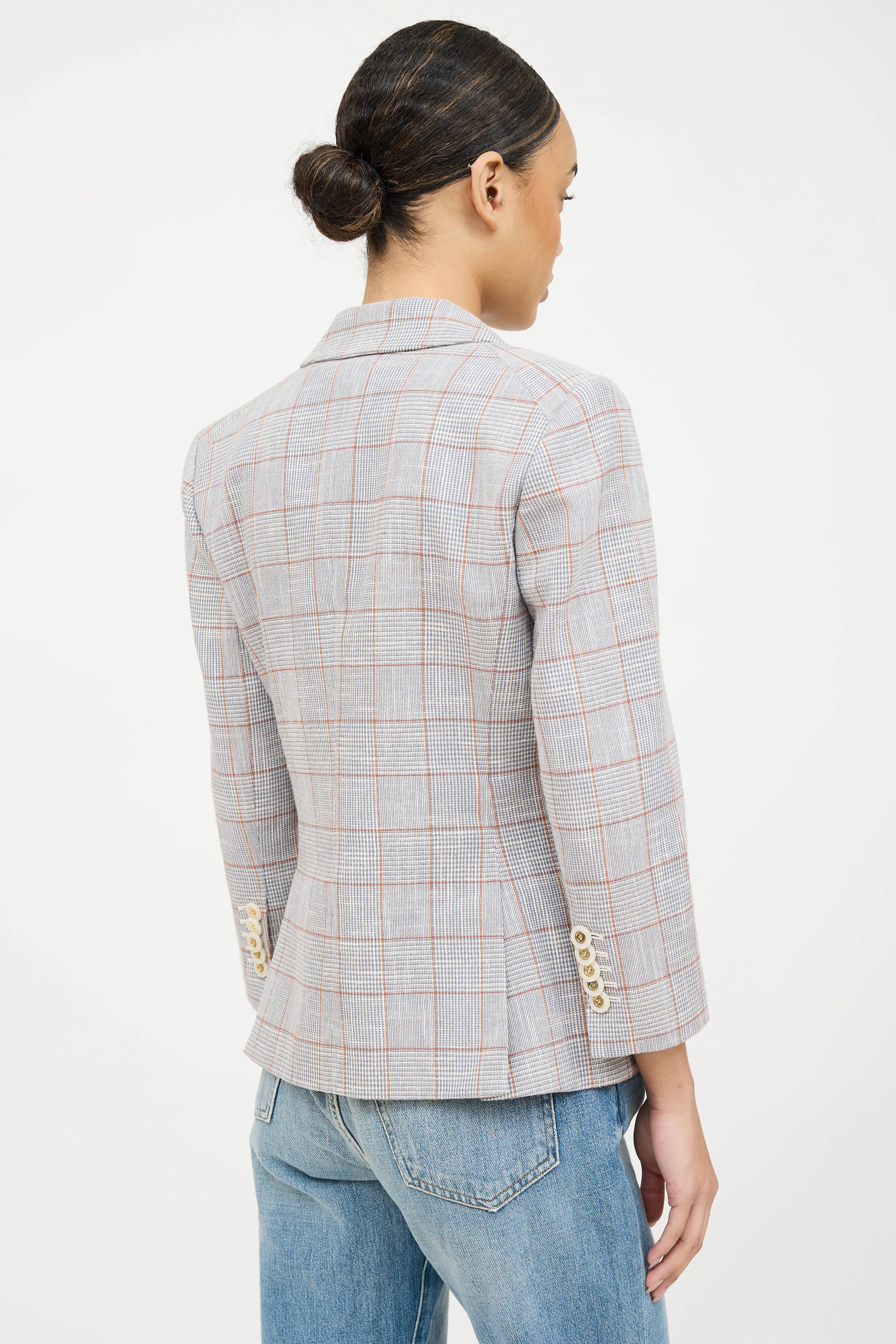 Plaid Woven Notched Blazer sold by VSP Consignment product image thumbnail 3