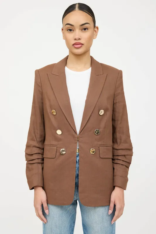 Linen Gathered Blazer sold by VSP Consignment