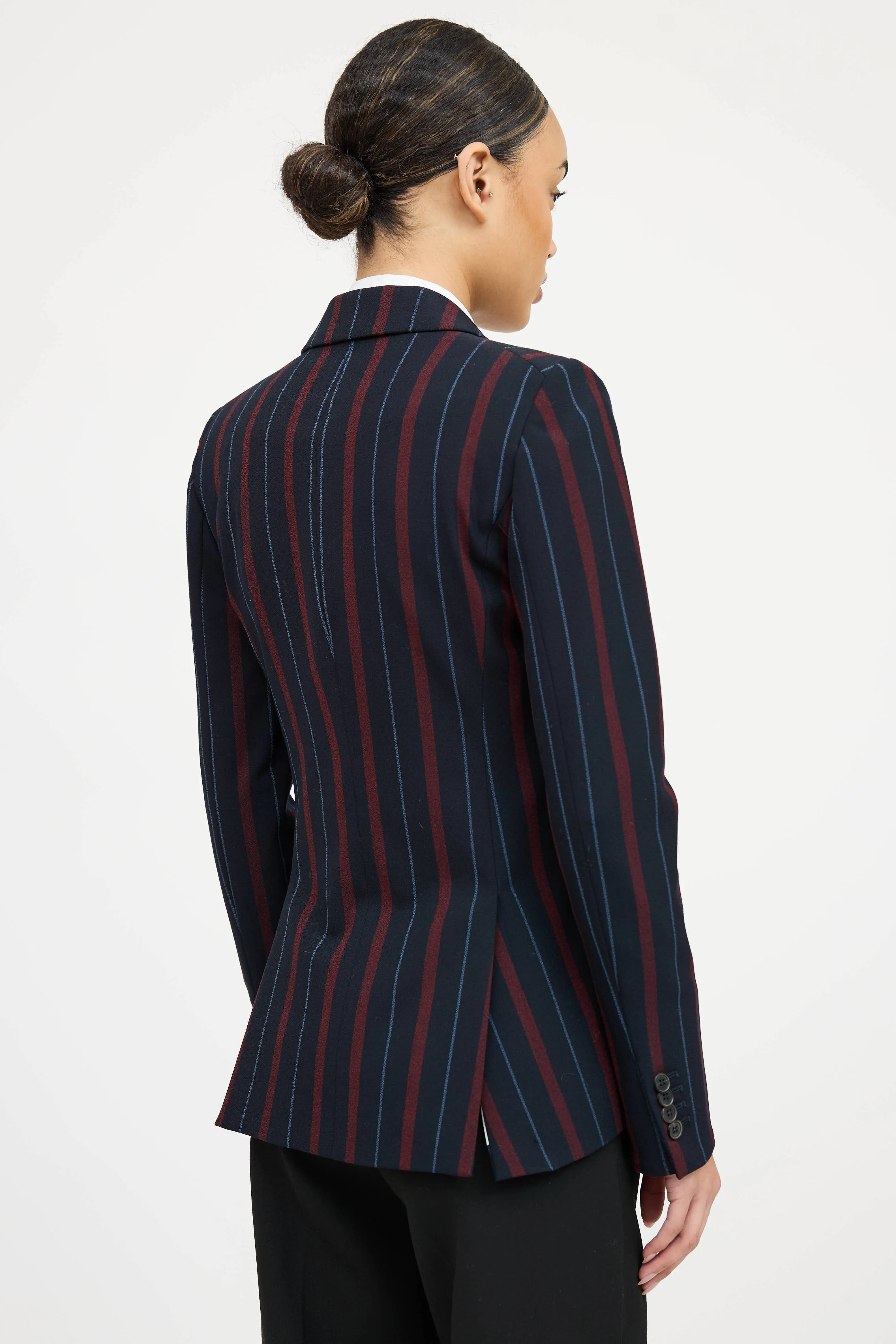 Striped Peak Lapel Blazer sold by VSP Consignment product image thumbnail 3