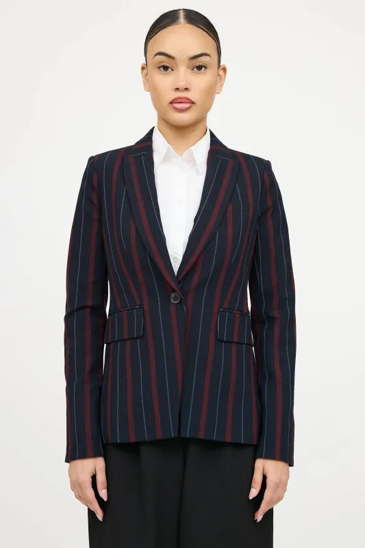 Striped Peak Lapel Blazer sold by VSP Consignment