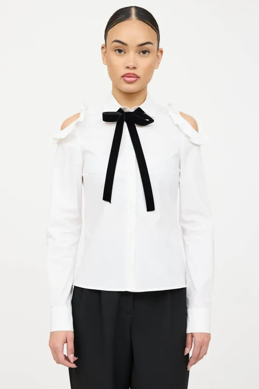 Cut Out Ruffled Shirt made by VSP Consignment