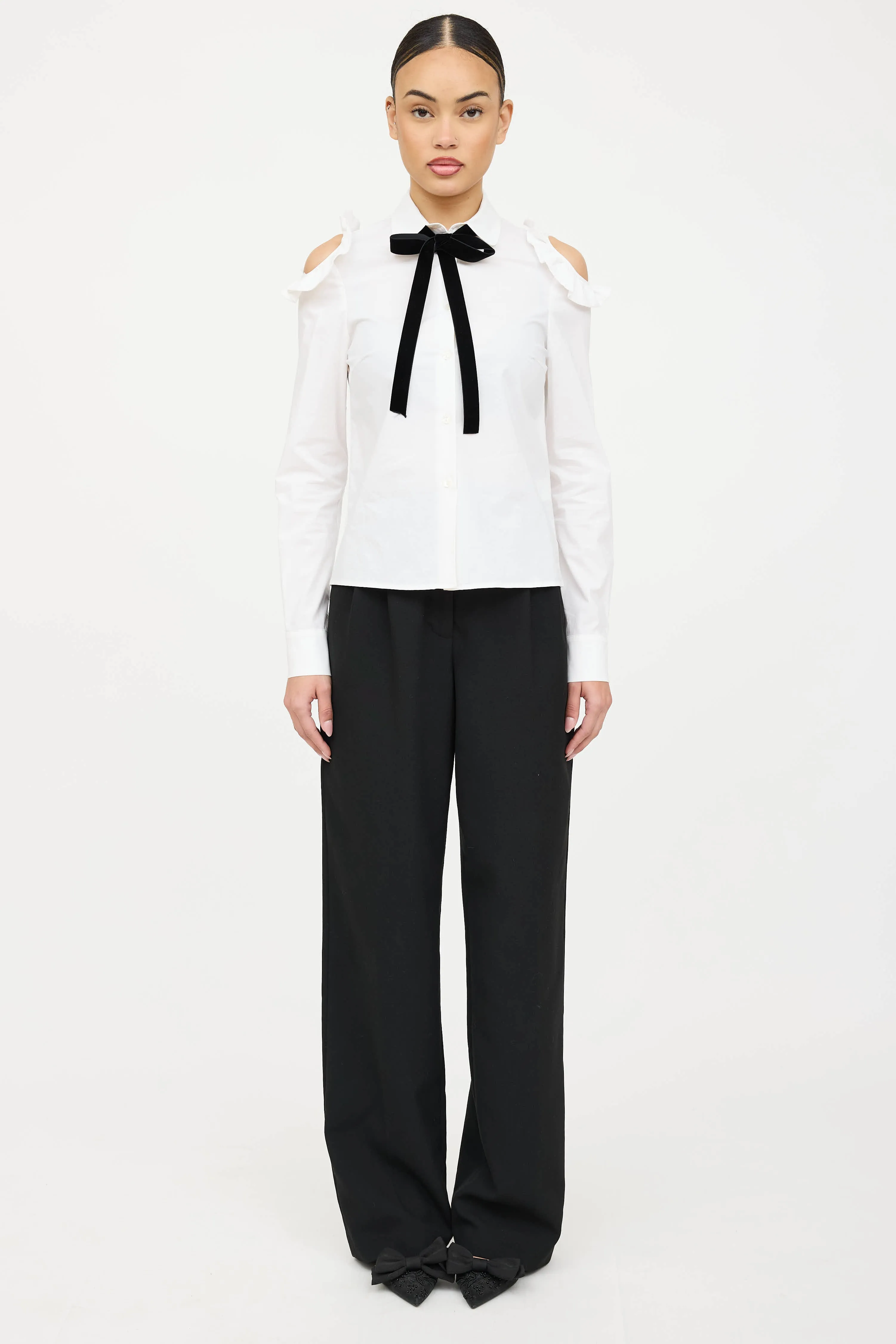 Cut Out Ruffled Shirt sold by VSP Consignment product image thumbnail 2