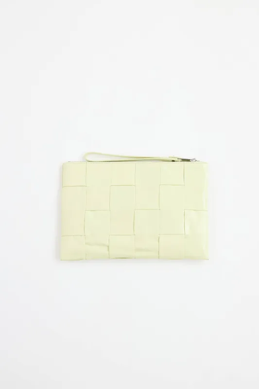 Leather Intreccio Clutch sold by VSP Consignment