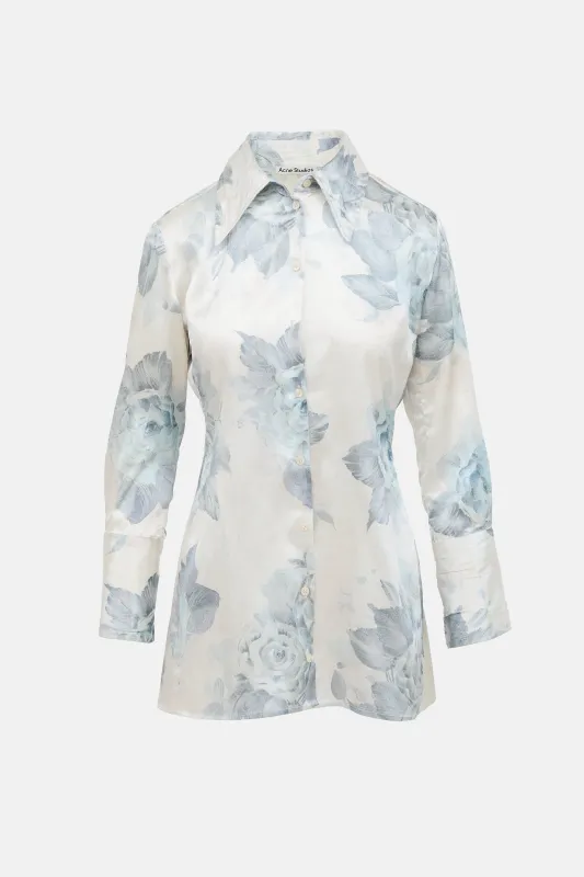 Satin Floral Blouse sold by VSP Consignment