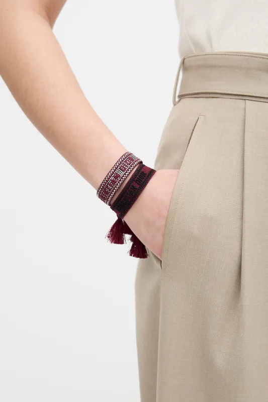 Embellished Logo Friendship Two Piece Bracelets made by Dior