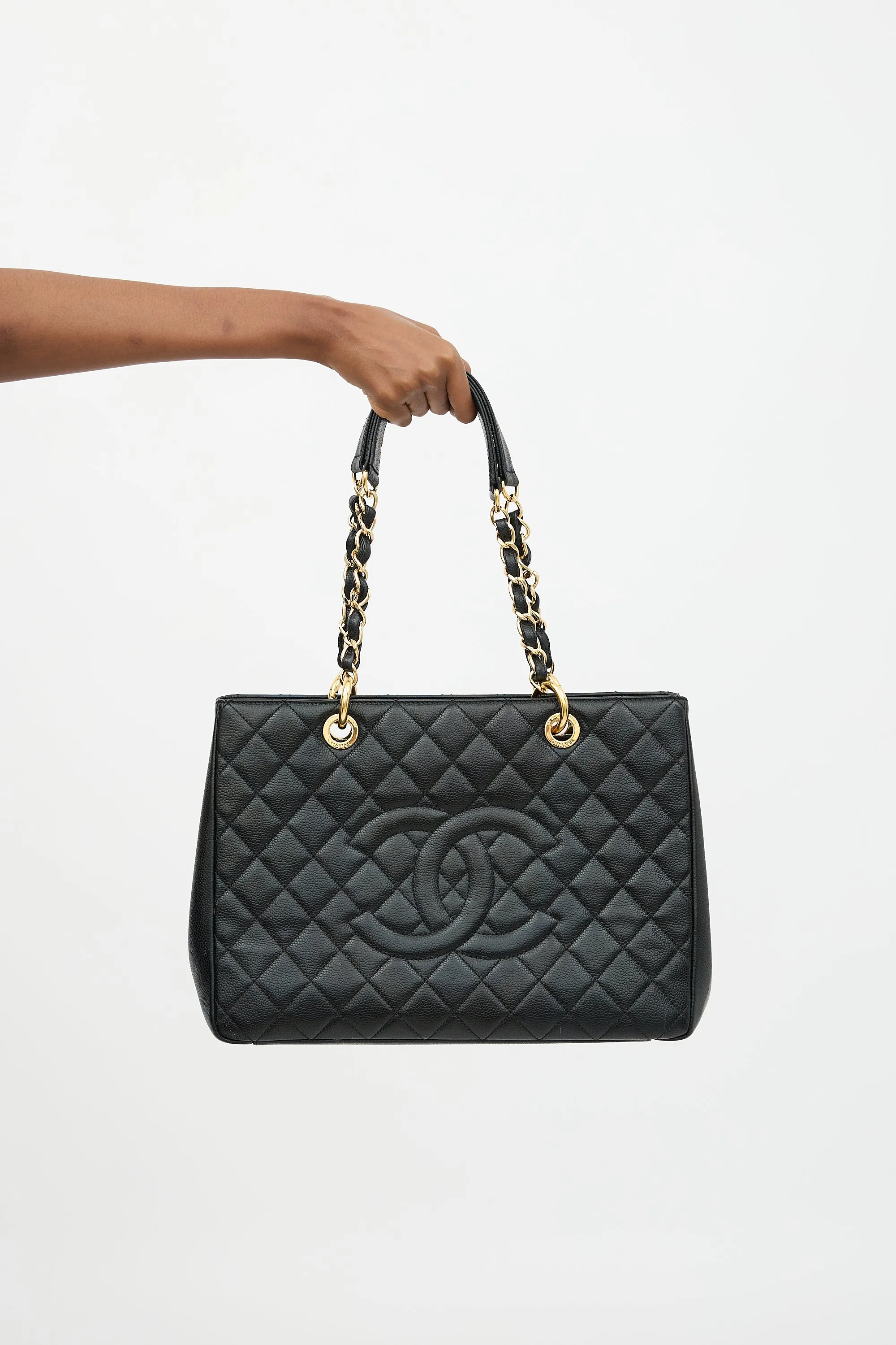 2014 Quilted Caviar Grand Shopping Tote Bag sold by VSP Consignment product image thumbnail 2