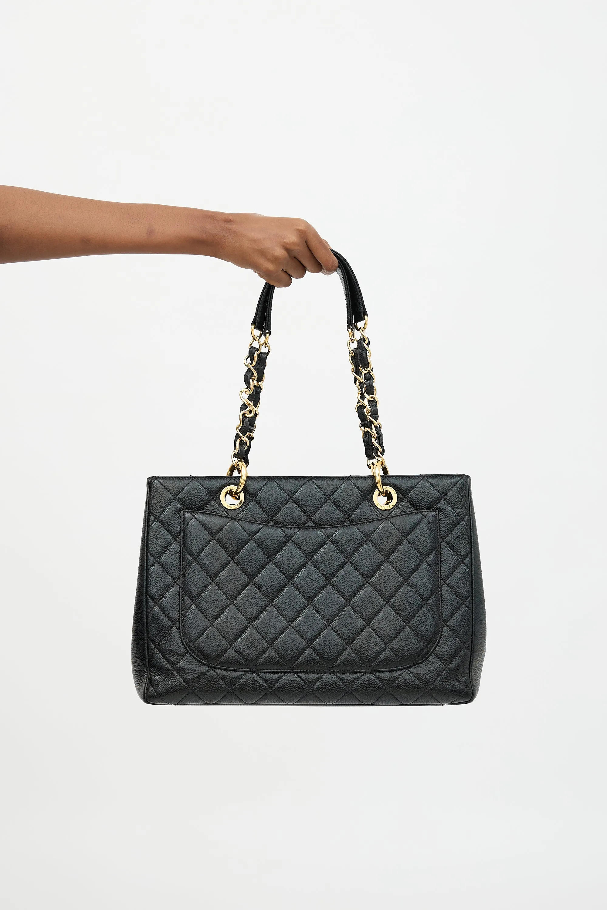 2014 Quilted Caviar Grand Shopping Tote Bag sold by VSP Consignment product image thumbnail 4