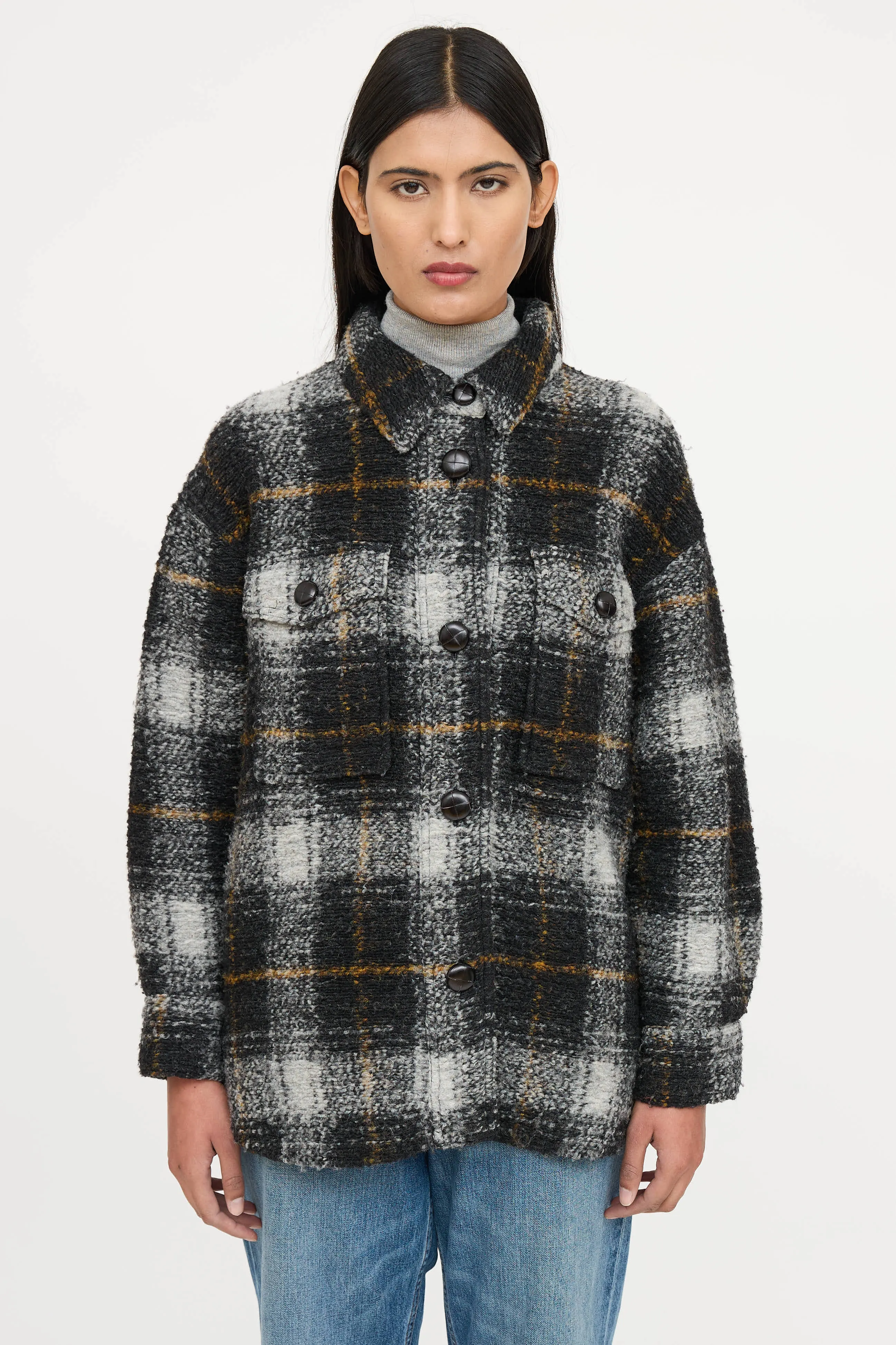 Wool Plaid Harveli Jacket sold by VSP Consignment product image thumbnail 2