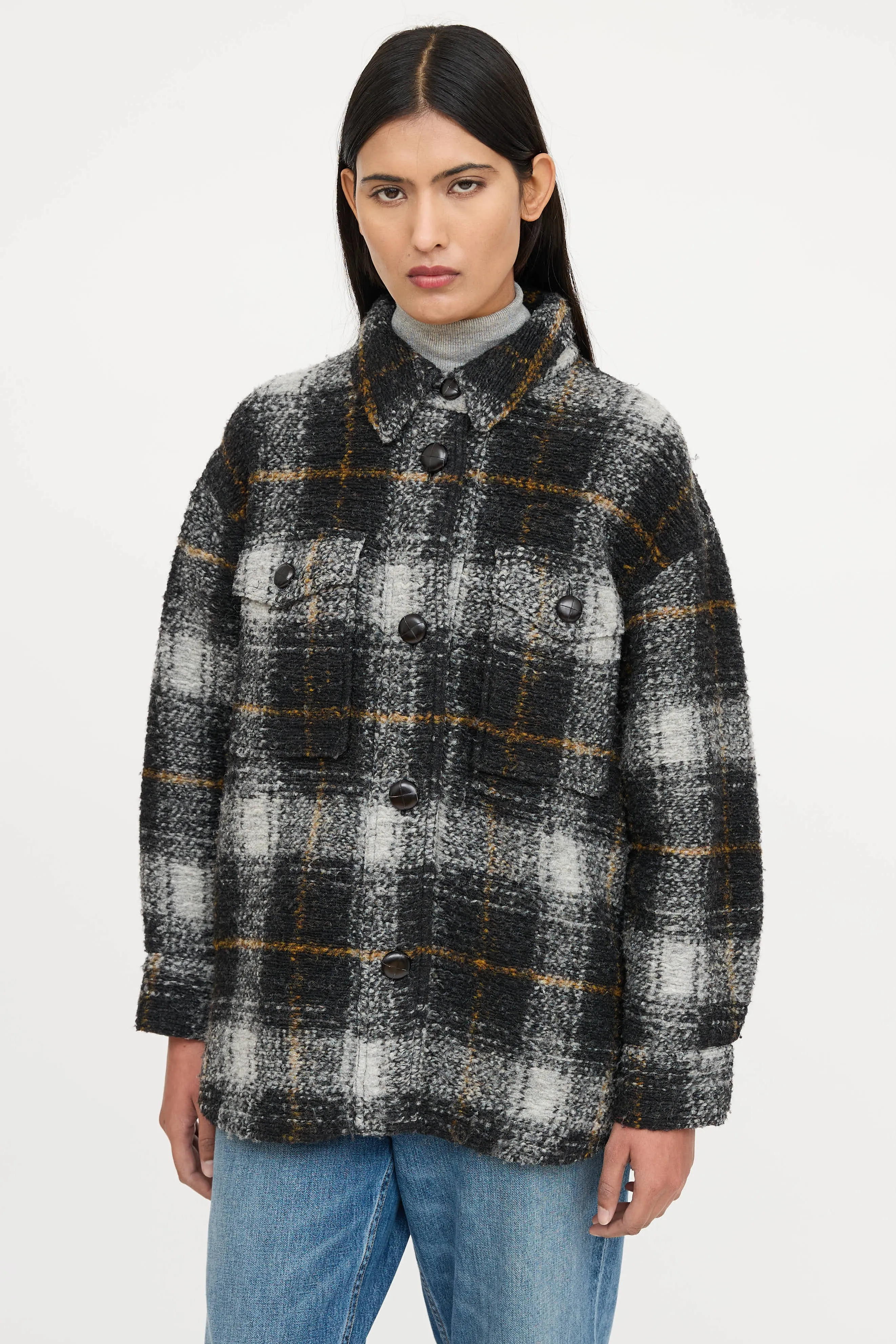 Wool Plaid Harveli Jacket sold by VSP Consignment product image thumbnail 4
