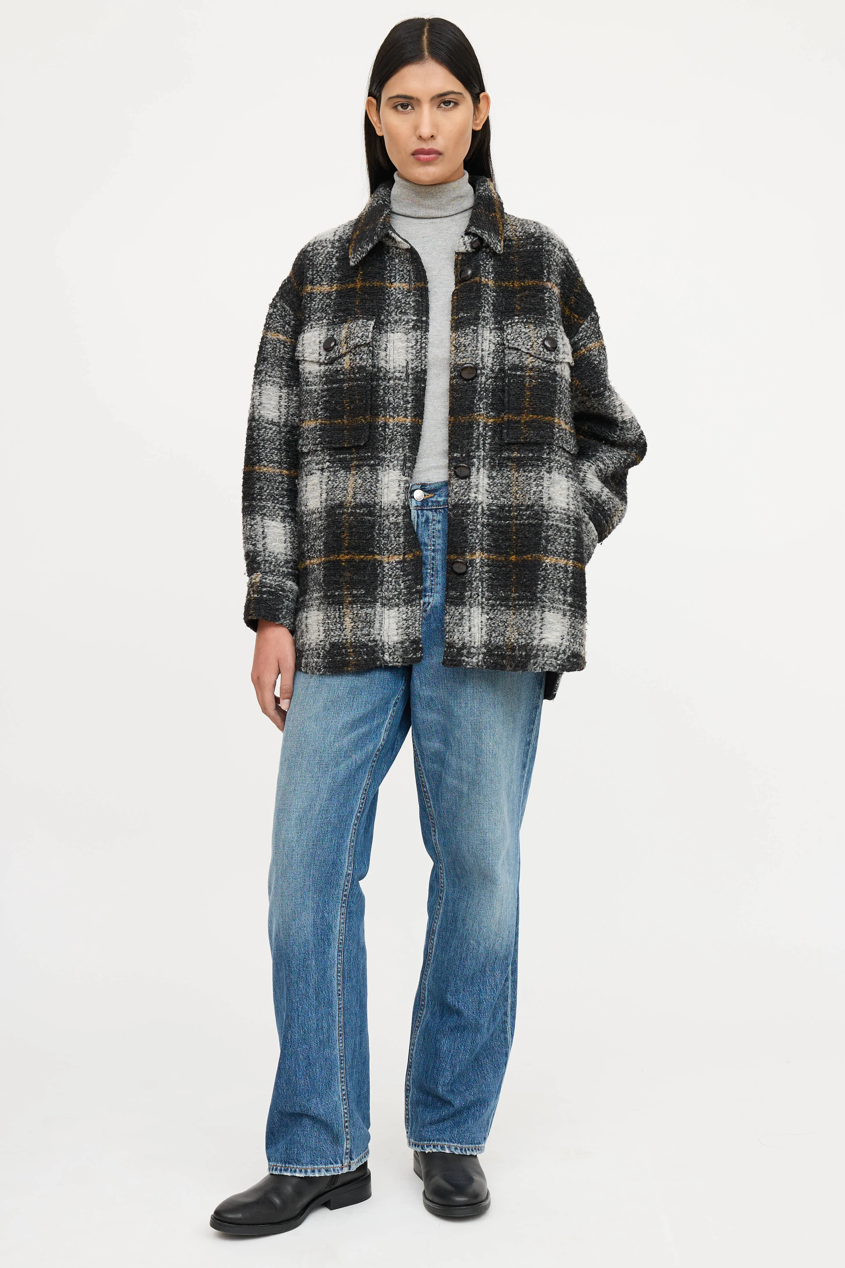 Wool Plaid Harveli Jacket sold by VSP Consignment product image thumbnail 3