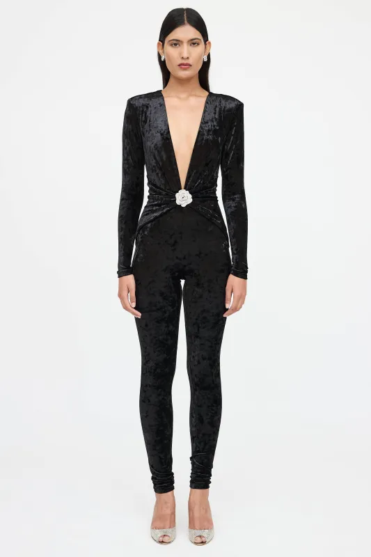 Rhodes Velvet Jumpsuit sold by VSP Consignment