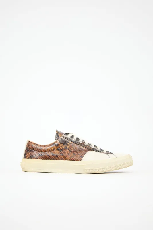 Embossed Leather Printed Sneaker made by Dries Van Noten