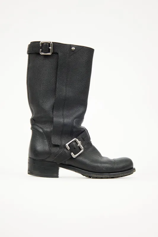 Leather Biker Boot sold by VSP Consignment