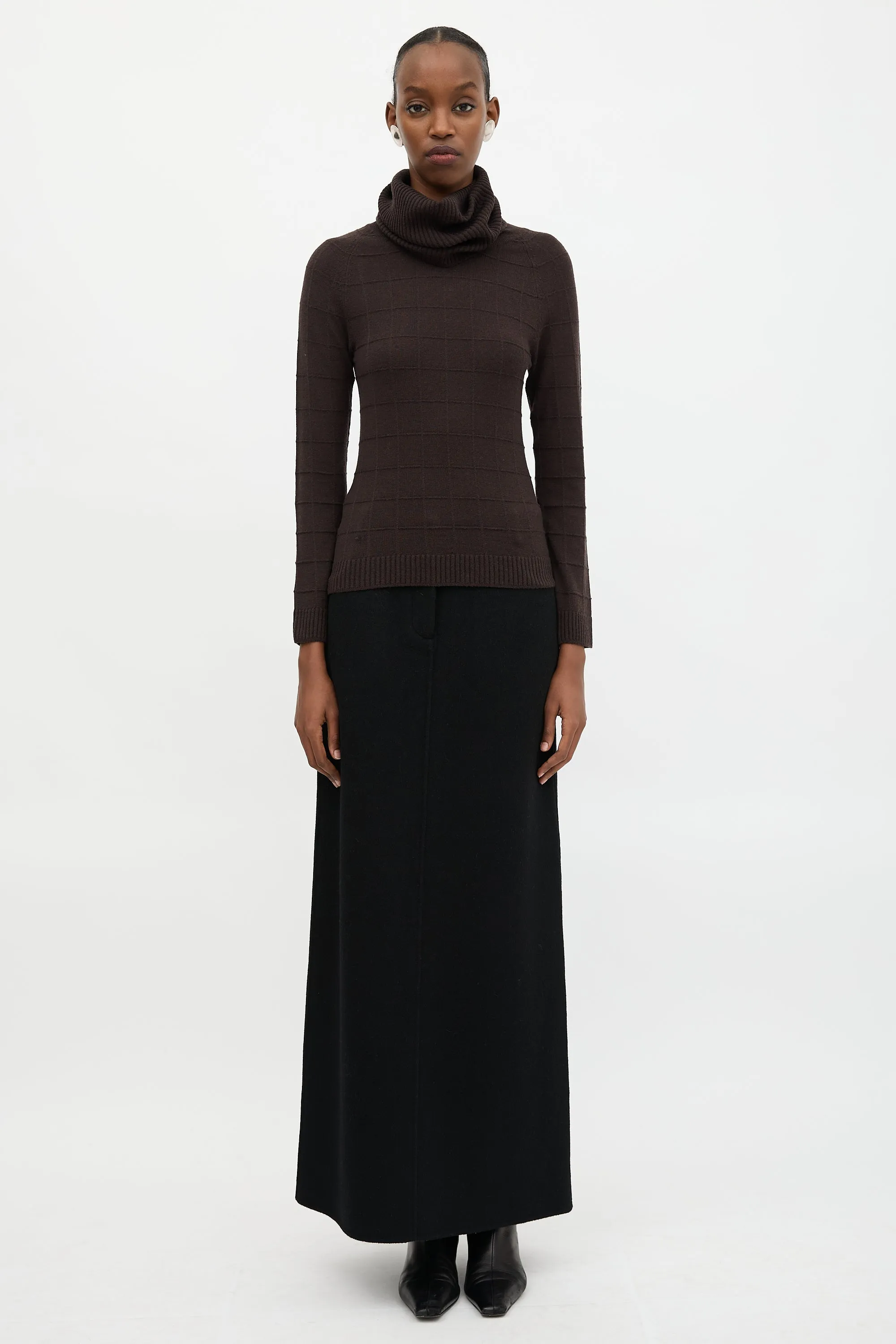 Windowpane Turtleneck Sweater sold by VSP Consignment product image thumbnail 2