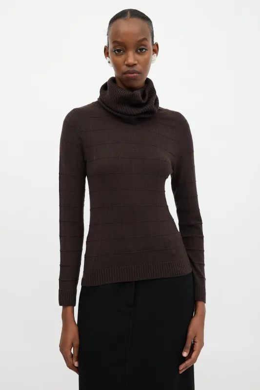 Windowpane Turtleneck Sweater sold by VSP Consignment